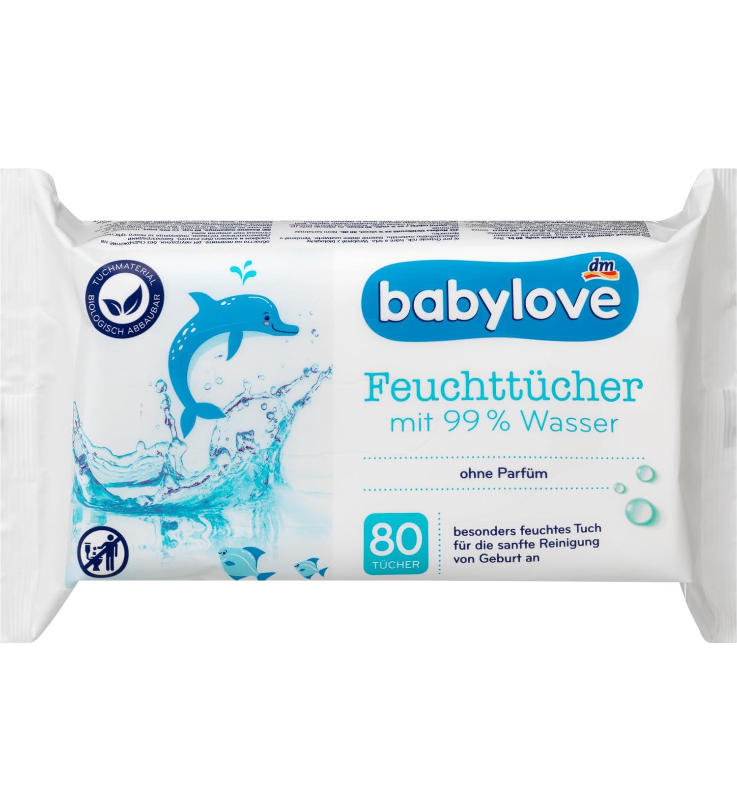 Babylove wet wipes and co (1x 80 wipes 99% water wet wipes) 1x 80 wipes 99% water wet wipes