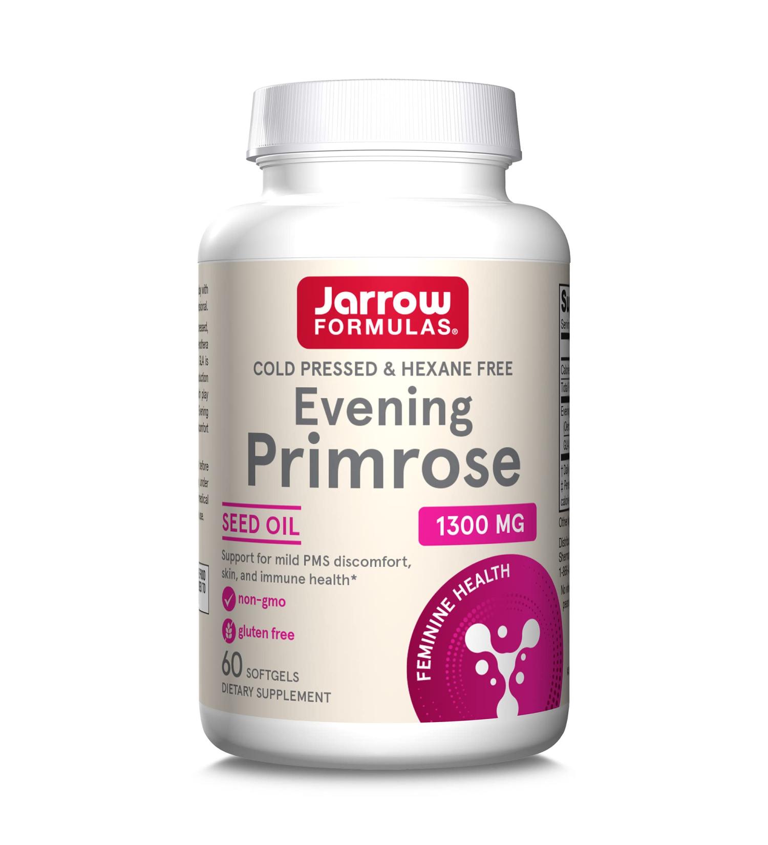 Jarrow Formulas Evening Primrose 1300 mg Softgels - Skin Health & Immune Support - 60 Servings - Buy Online on GoSupps.com