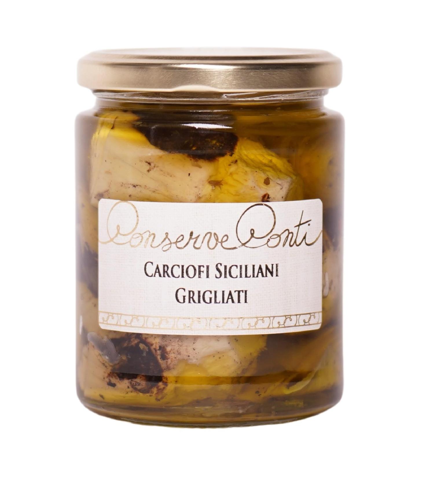 Grilled Sicilian artichokes in extra virgin olive oil - 314 ml jar - homemade - Buy Online on GoSupps.com