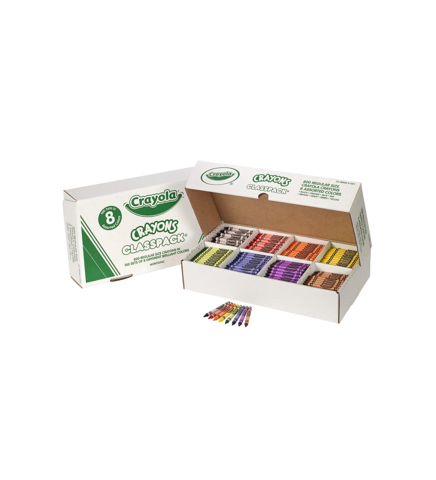 Crayola Crayon Classpack 800 Count - Bulk School Supplies for Teachers - 8 Colors - Buy Online on GoSupps.com