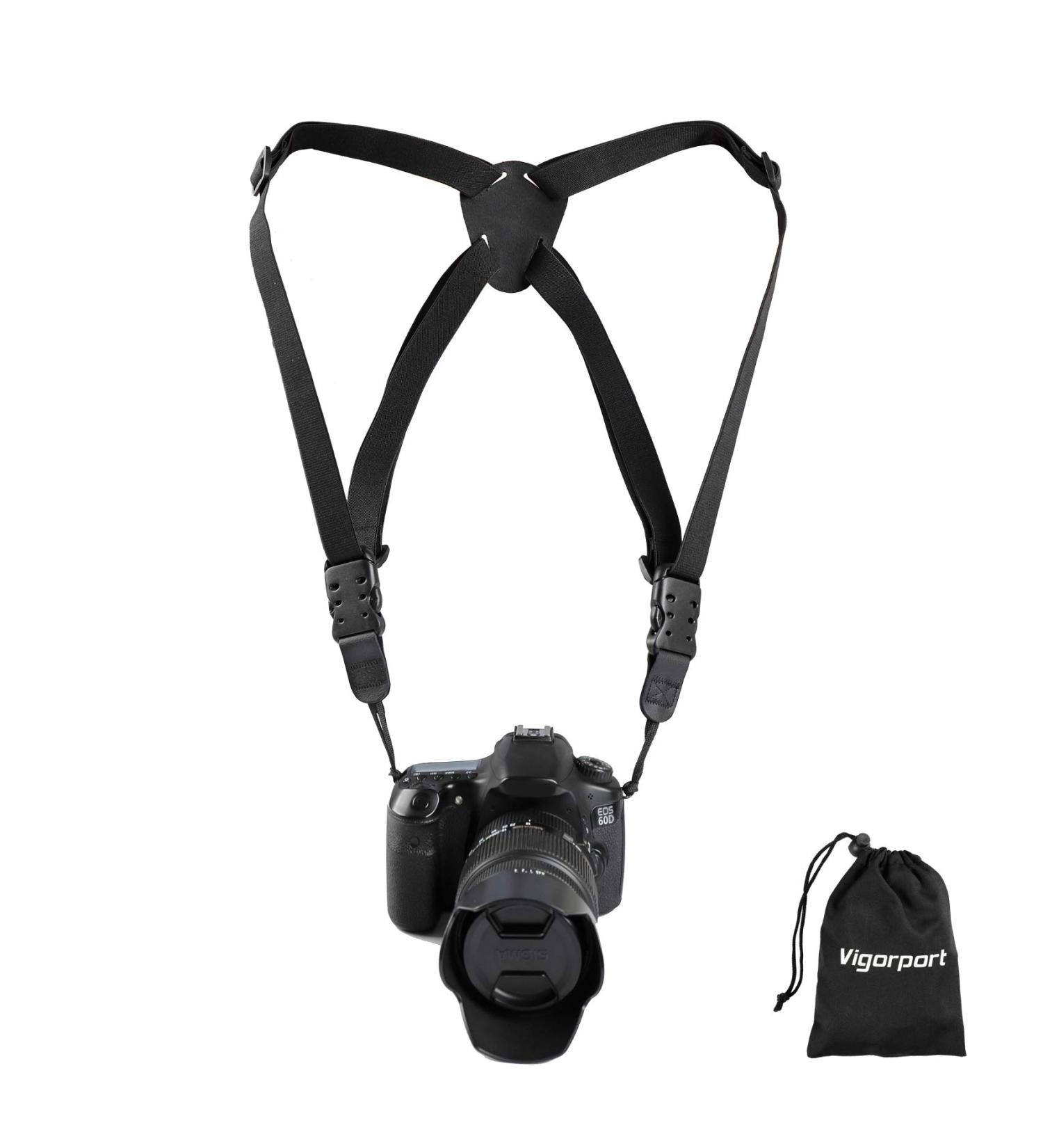 Cross Shoulder Camera Harness Strap for Binoculars & DSLR Cameras - Black - Buy Online on GoSupps.com