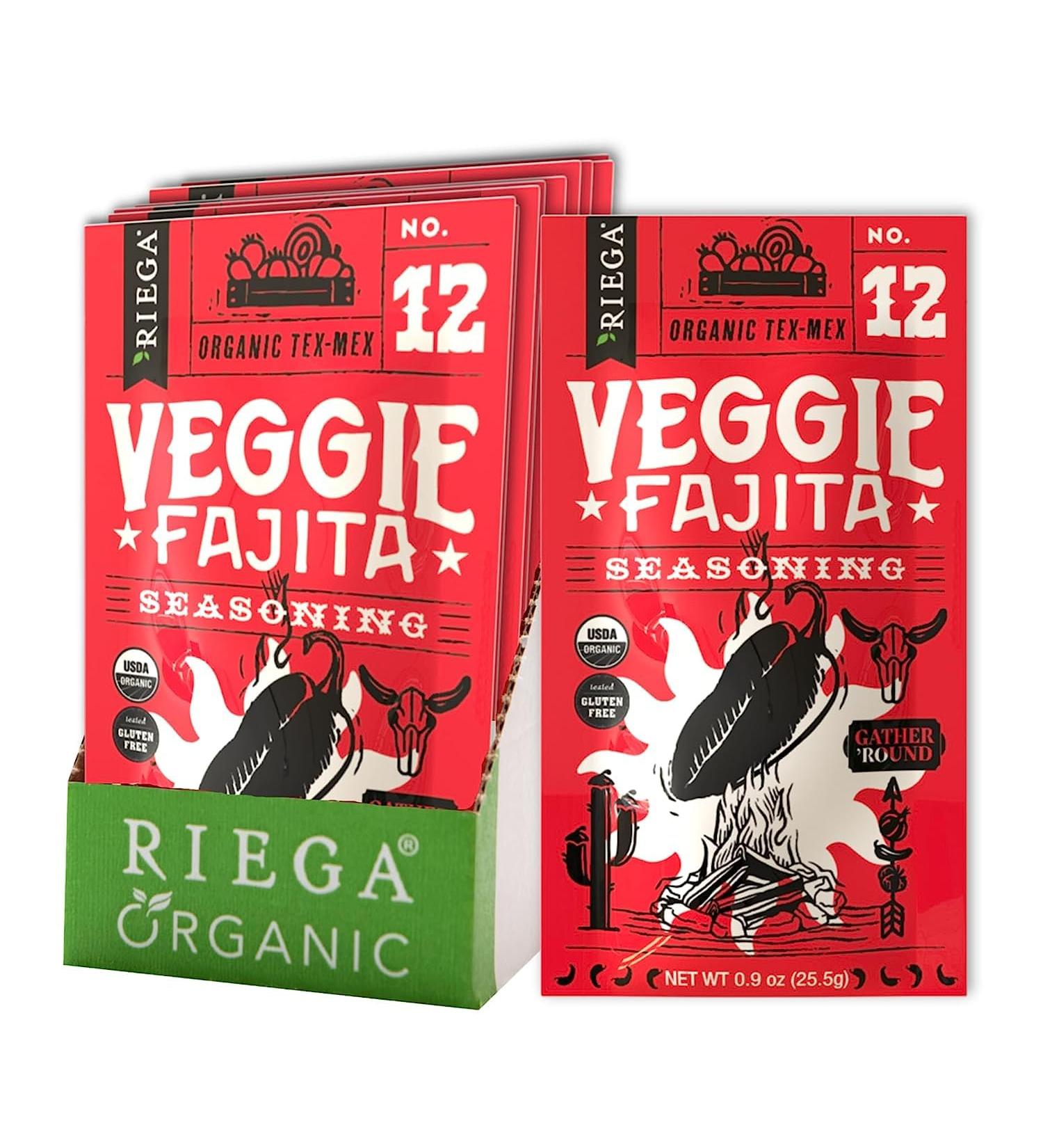 Riega Organic Fajita Seasoning Mix 8 x 25.5g - Buy Online on GoSupps.com