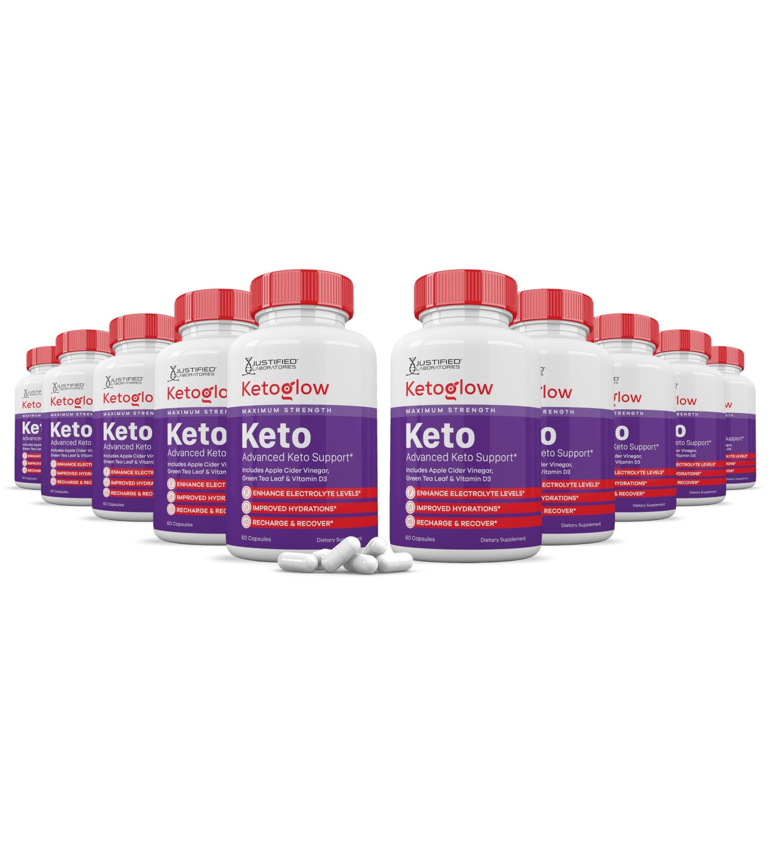 (10 Pack) Keto Glow Keto ACV Pills 1275MG Keto Support Blend Alternative to KetoGlow Keto ACV Gummies Formulated with Apple Cider Vinegar Extra Virgin Olive Oil Powder Green Tea Leaf 600 Capsules - Buy Online on GoSupps.com