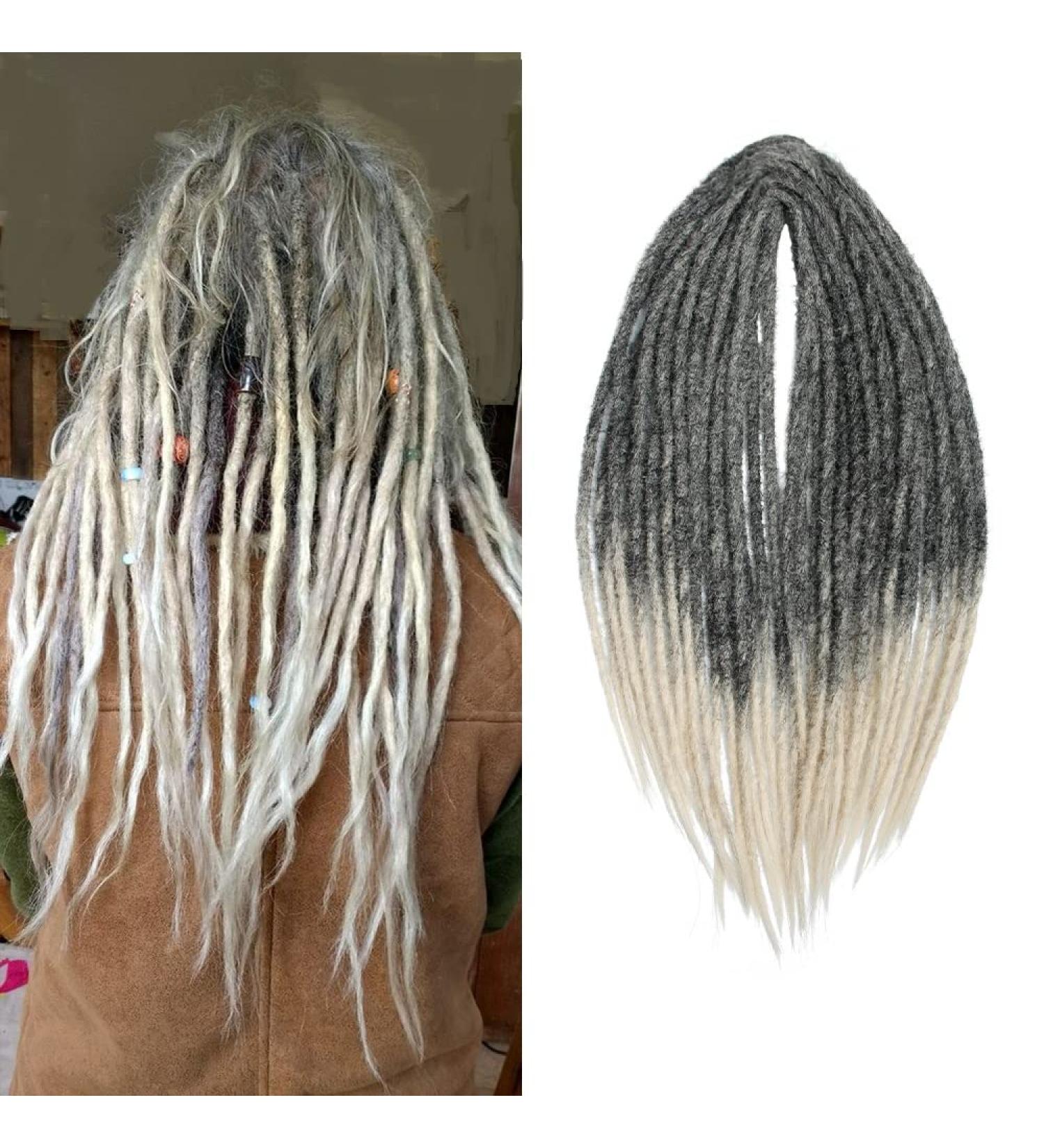 Buy 20 Inch Double Ended Synthetic Dreadlock Extensions - 10 Strand Crochet Hair in MT1B/613 | Soft Hip-Hop Style Dreads for a Stunning Look - Buy Online on GoSupps.com