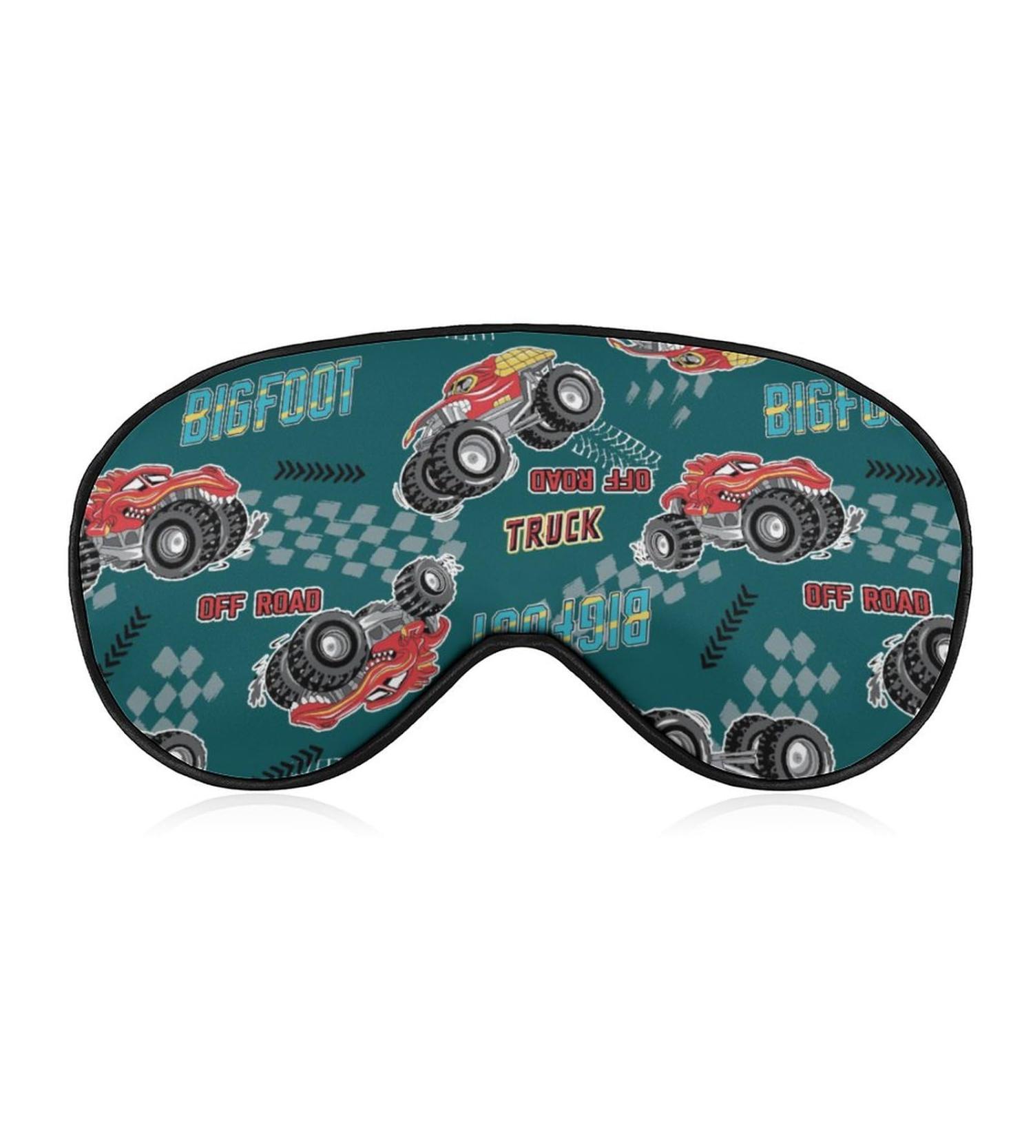 LynaRei Cute Monster Truck Cars Sleep Mask Blindfold | Adjustable Super-Smooth Eye Mask for Men and Women | Travel and Nap Style-5 - Buy Online on GoSupps.com