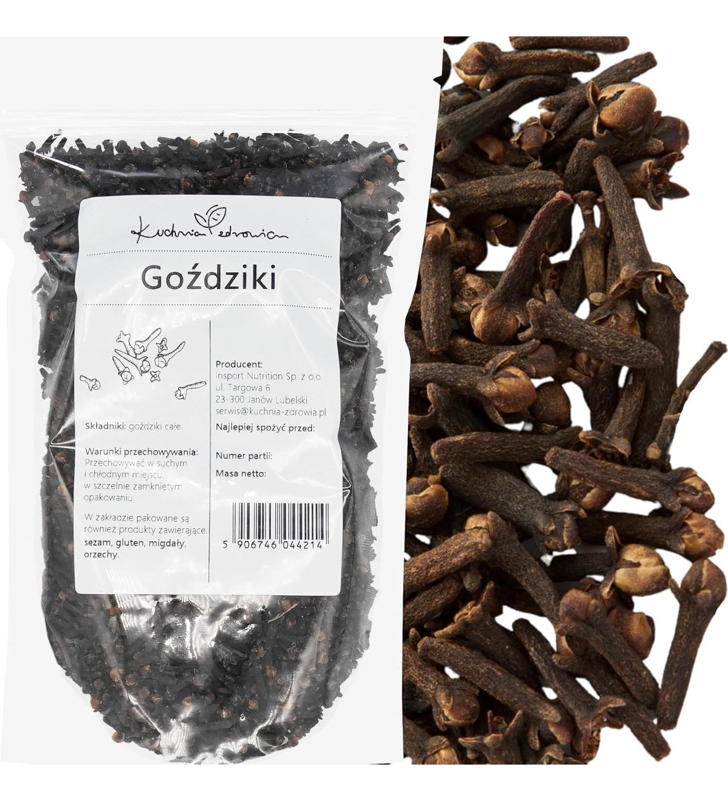  Kuchnia Zdrowia Kuchnia Zdrowia - Cloves - Aromatic spice - Additive free - Vegan - Leak proof packaging with zip - Doypack: (200g) - Buy Online on GoSupps.com