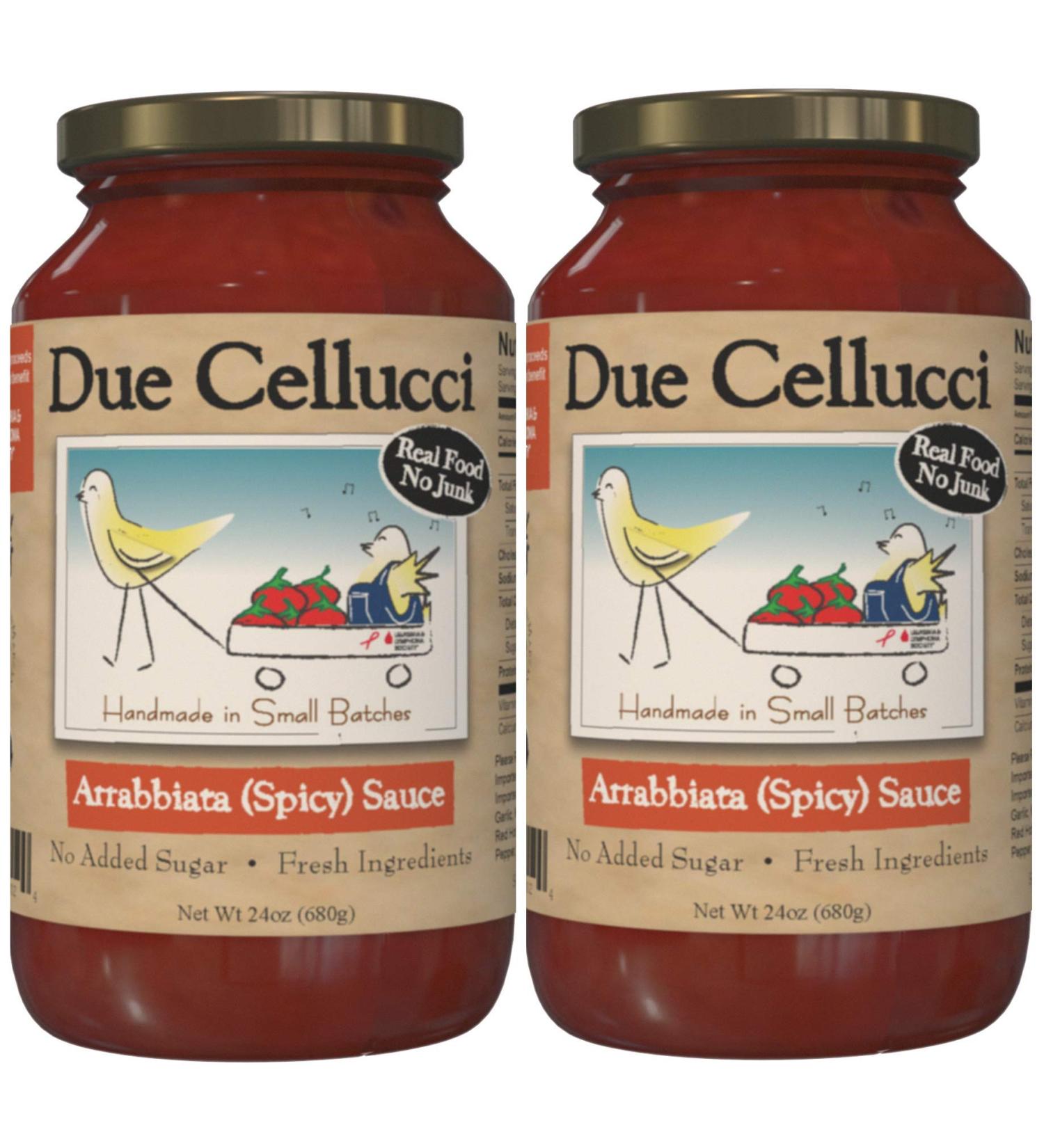 Due Cellucci Arrabbiata Tomato Sauce (Spicy) Pack of 2 - Authentic Italian Flavor - Buy Online on GoSupps.com