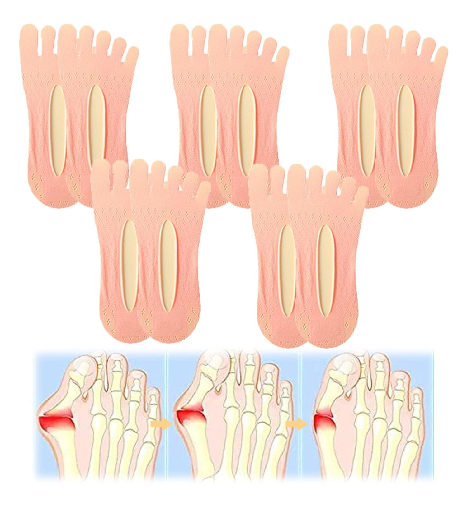 LSNTUU Orthopedic Bunion Relief Socks for Women - Toe Compression & Corrector (Pink, 5 Pairs) - Buy Online on GoSupps.com