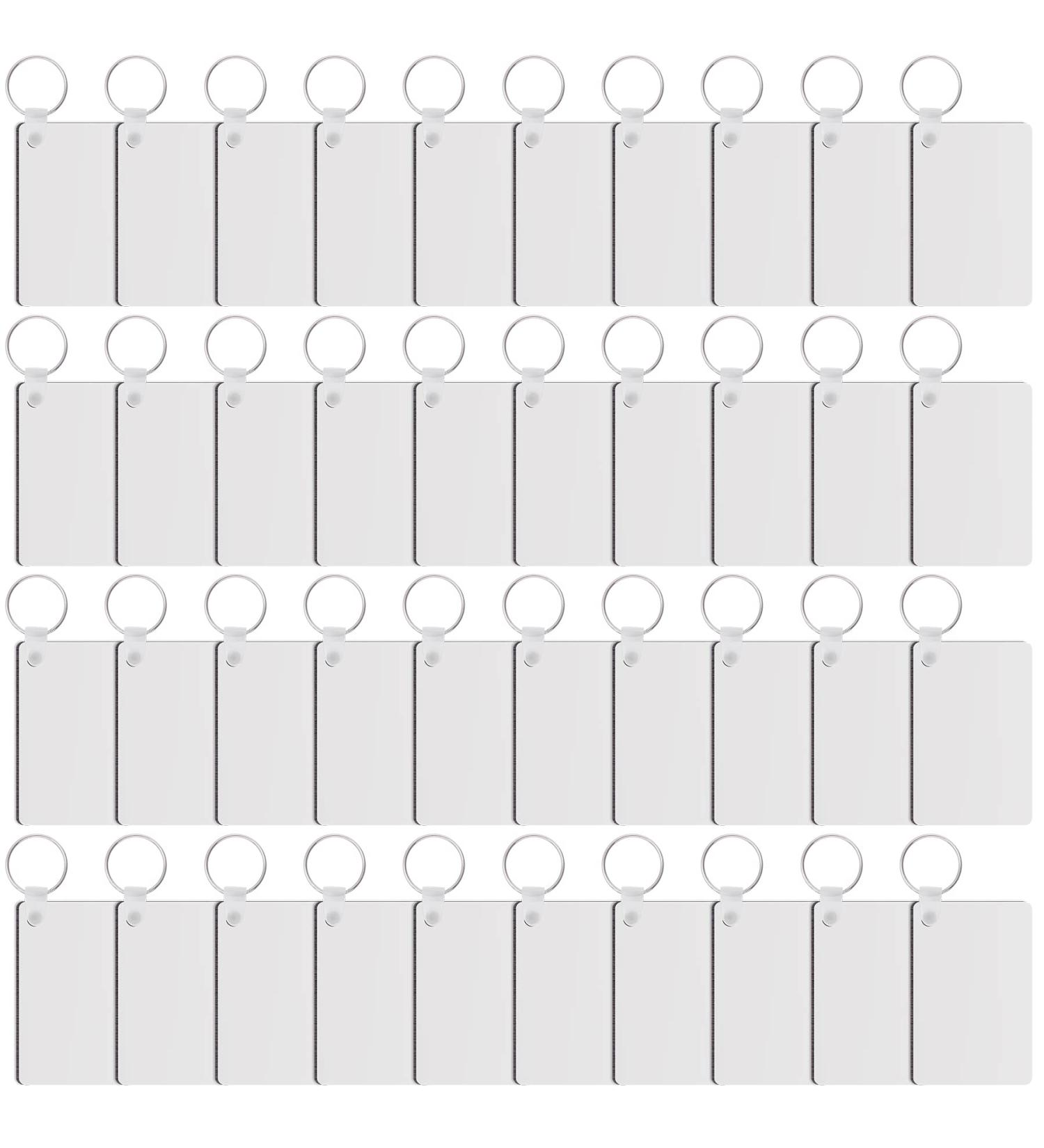 Duufin 120pc Rectangle Sublimation Keychain Blanks - Double Sided Heat Transfer MDF Board Rings for DIY Crafts - Buy Online on GoSupps.com