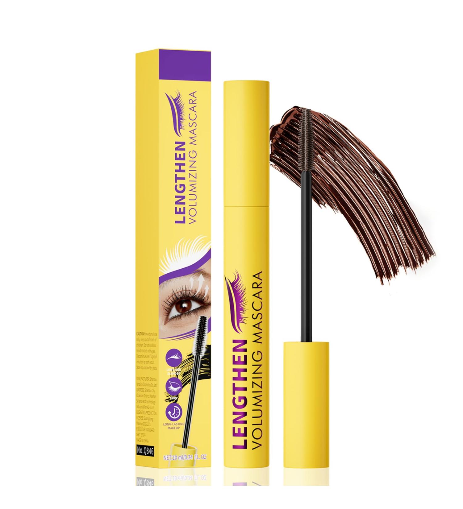 ZukQvrivelig Waterproof mascara threedimensional curved effect brown waterresistant use without bundle ideal for daily and special makeup 10 ml brown - Buy Online on GoSupps.com