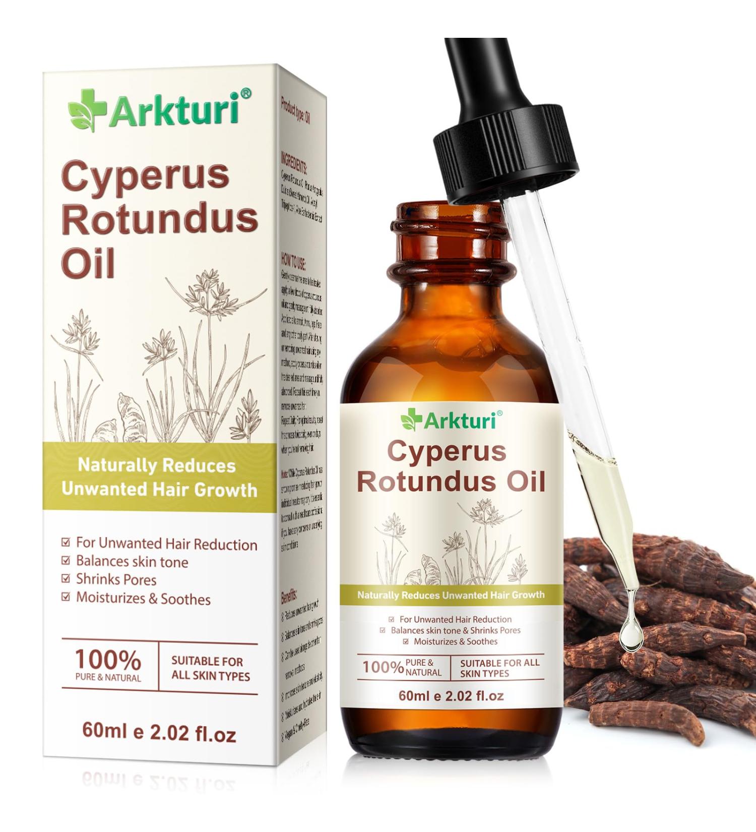 Cyperus Rotundus Oil Cyperus Rotundus Oil for Hair Removal Reduces Unwanted Hair Growth Moisturizing Soothing Skin Shrink Pores Reducing Body Hair Growth Cypress Rotundus Oils for All Skin Types 1 Pack - Buy Online on GoSupps.com