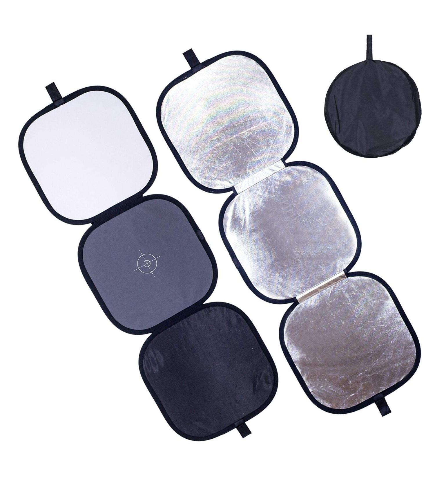 Sedremm Gray White Balance Card Tri-Fold Reflector 37x37cm - 3-in-1 Focus Board, Foldable 18% Grey/Black/White Balance Reference Card with Carry Pouch - Canon Nikon Sony DSLR - Buy Online on GoSupps.com