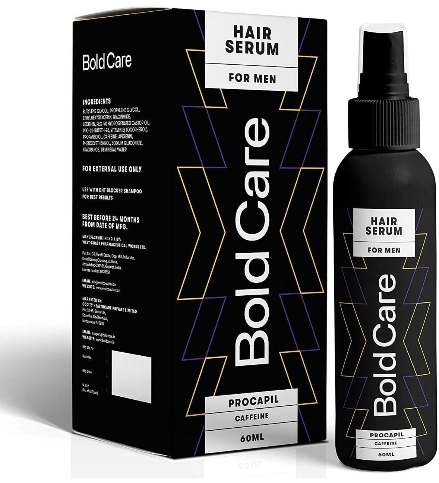 QURA QRA Procapil Hair Growth Serum for Men 60ml - Formula for Controlling Hair Loss Healthy and Strong Hair - Hair Vitalizer Enriched with Biotin Castor Oil and More - Clinically Tested