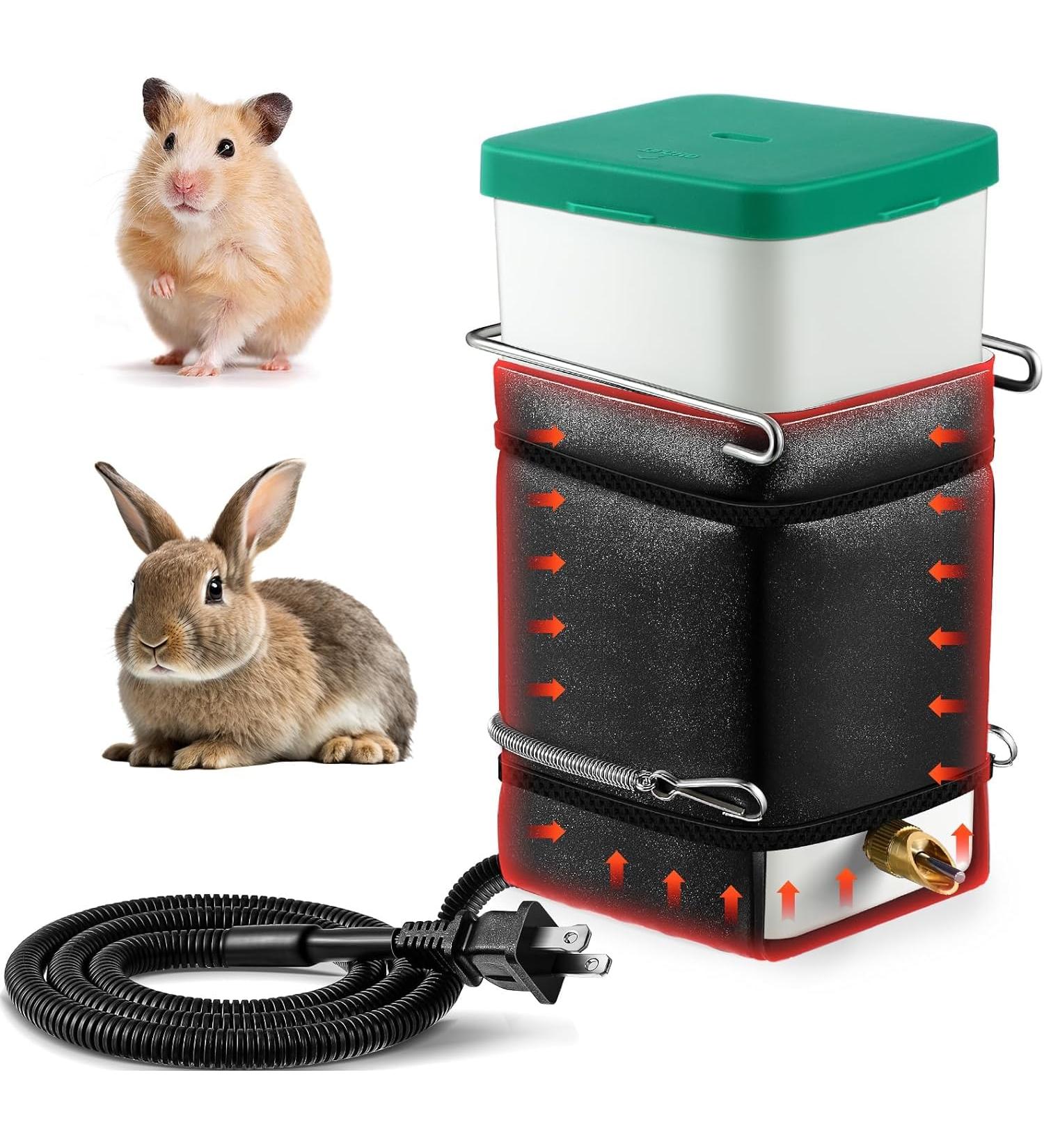 Heated Rabbit Water Bottle 32 oz No Drip Water Bottle for Rabbits Energy-saving Animal Kettle Small Pets No Drip Automatic Thermostatic Rabbit Water Dispenser Hamster Water Bottle for Rabbit Hamster - Buy Online on GoSupps.com