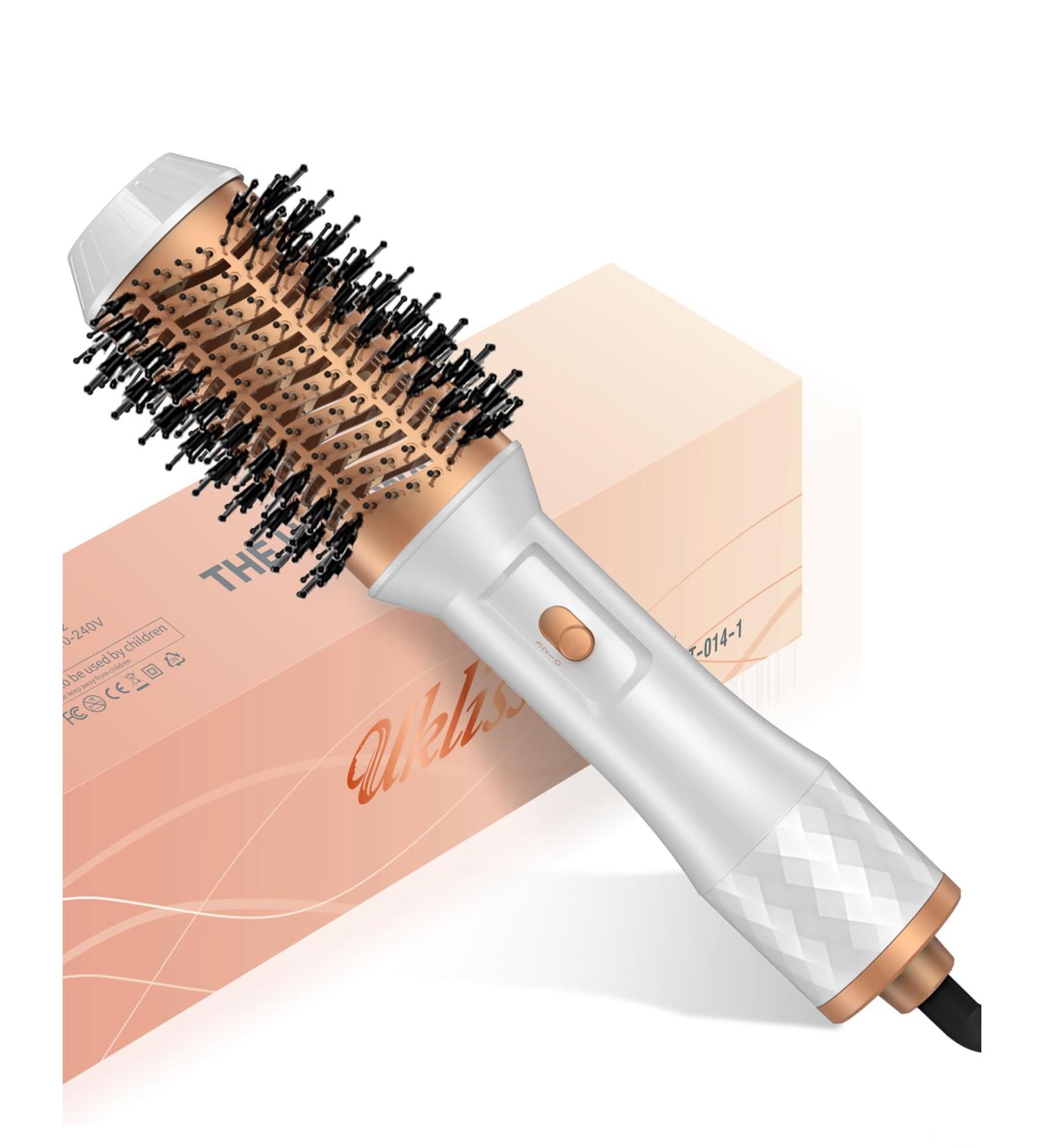 4-in-1 Hot Air Hair Dryer Brush - Negative Ion Styler for Drying, Straightening, Volumizing - Lightweight One-Step Hairdryer & Volumizer - White - Buy Online on GoSupps.com