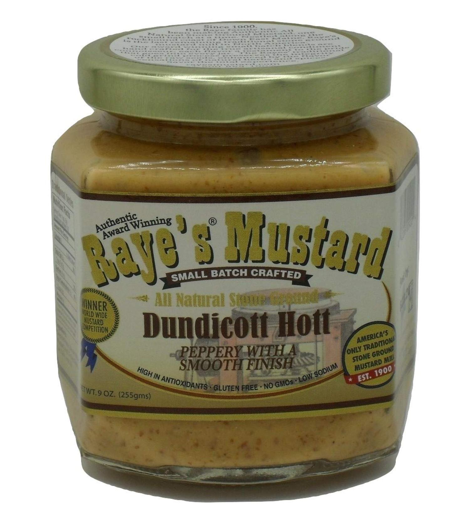Raye's Dundicott Hott All Natural Stone Ground Mustard - Premium Spicy Condiment - Buy Online on GoSupps.com