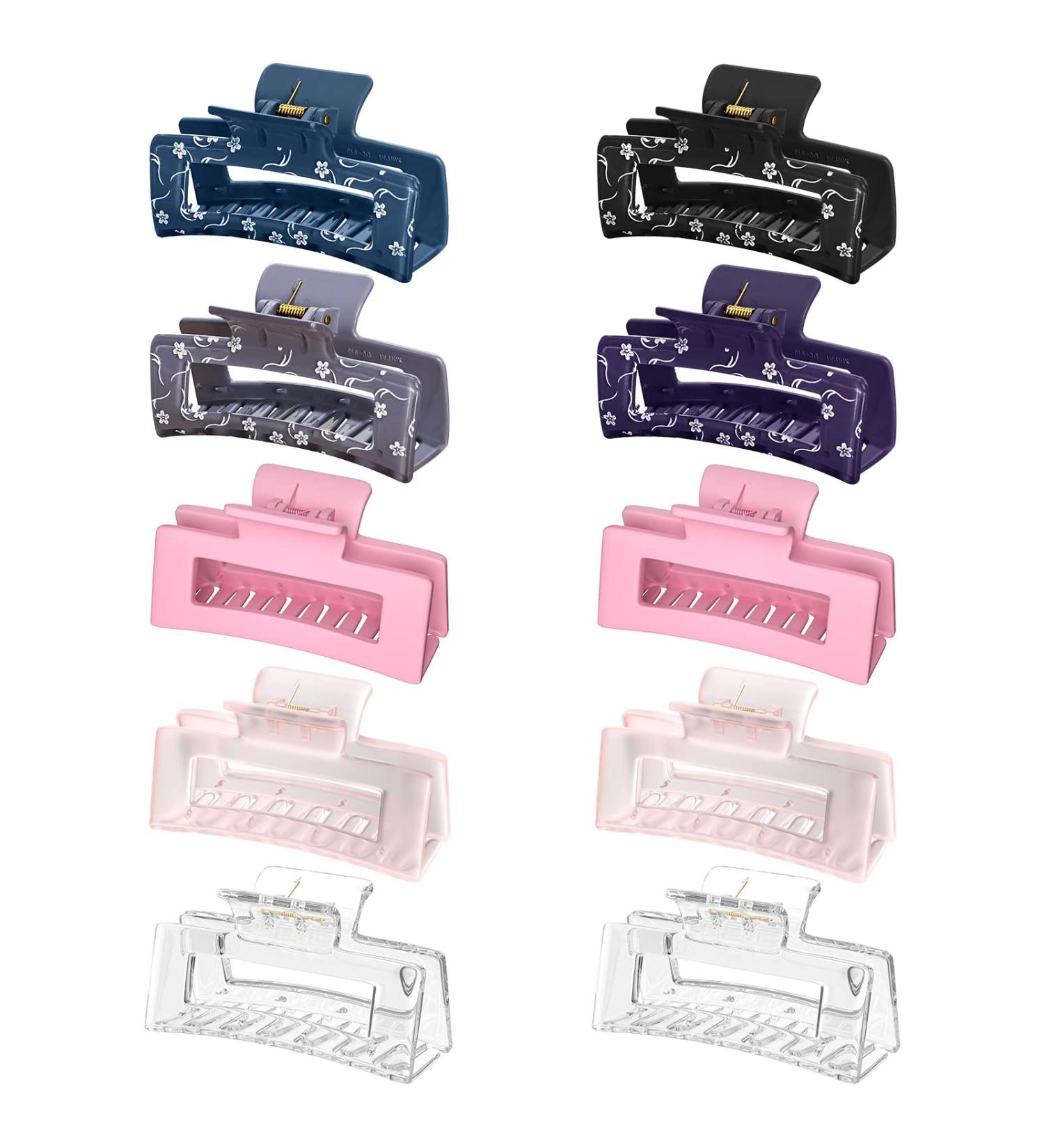 10PCS Ms.Belles Large Claw Hair Clips - Strong Hold Matte Styling Accessories for Thick & Thin Hair - Buy Online on GoSupps.com