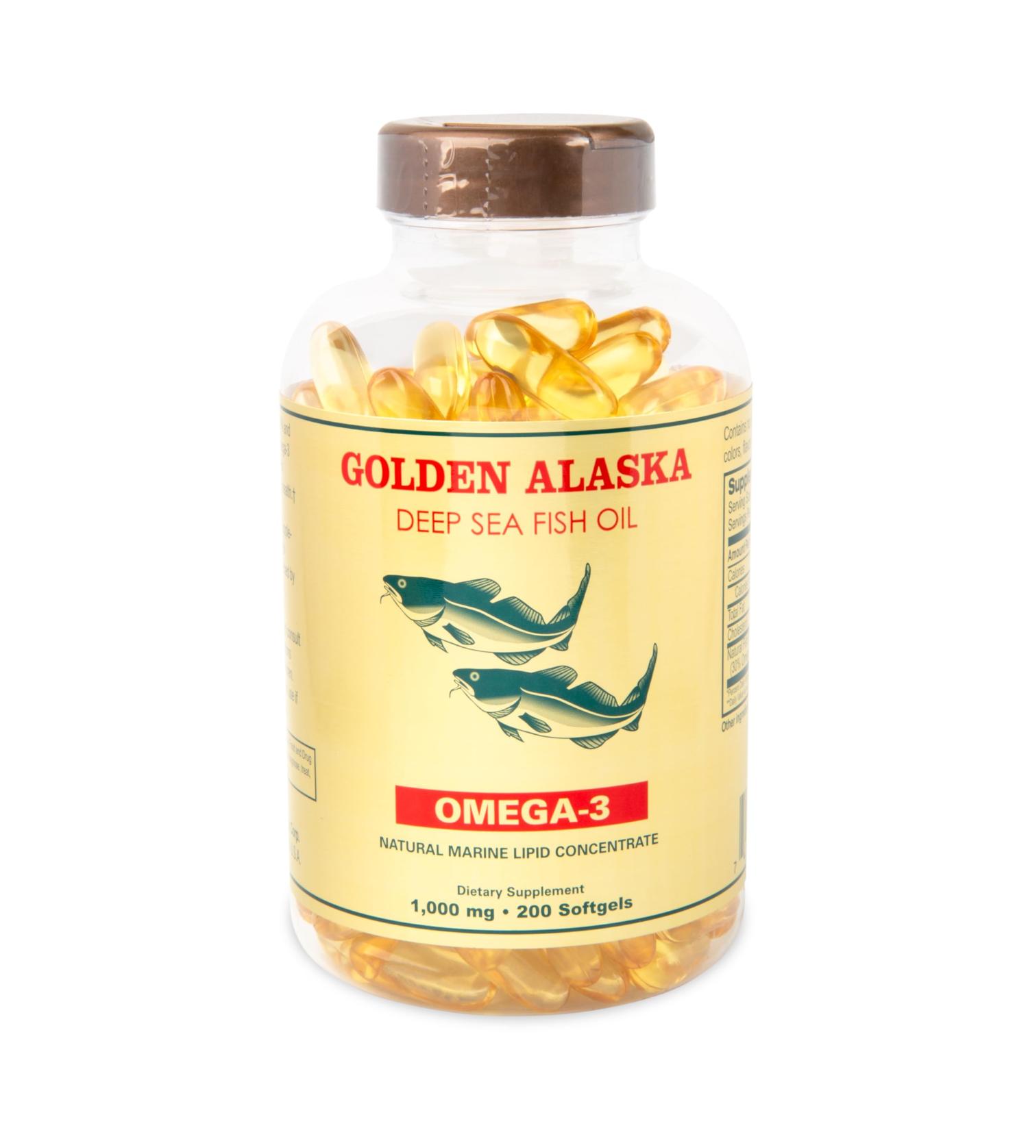 Alaska Deep Sea Fish Oil Omega 3 DHA/EPA 1000 mg 200 Softgels FRESH New Item Good Product !! by Nu-Health
