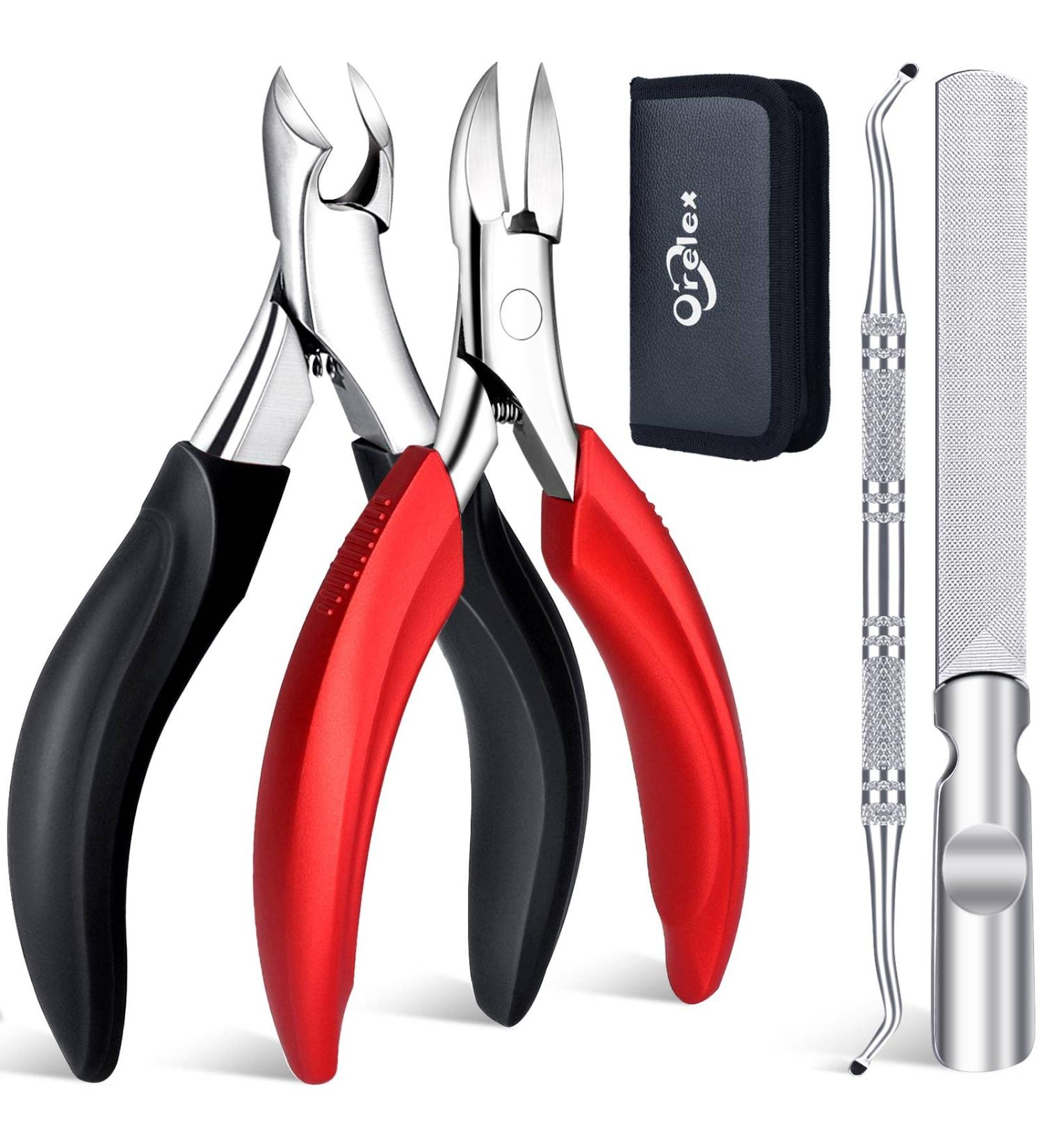 Orelex Long Handle Toe Nail Clippers for Seniors - Sharp Professional Ingrown Toenail Tool for Thick Toenails - Heavy Duty Adults Nail Clipper for Men - Buy Online on GoSupps.com