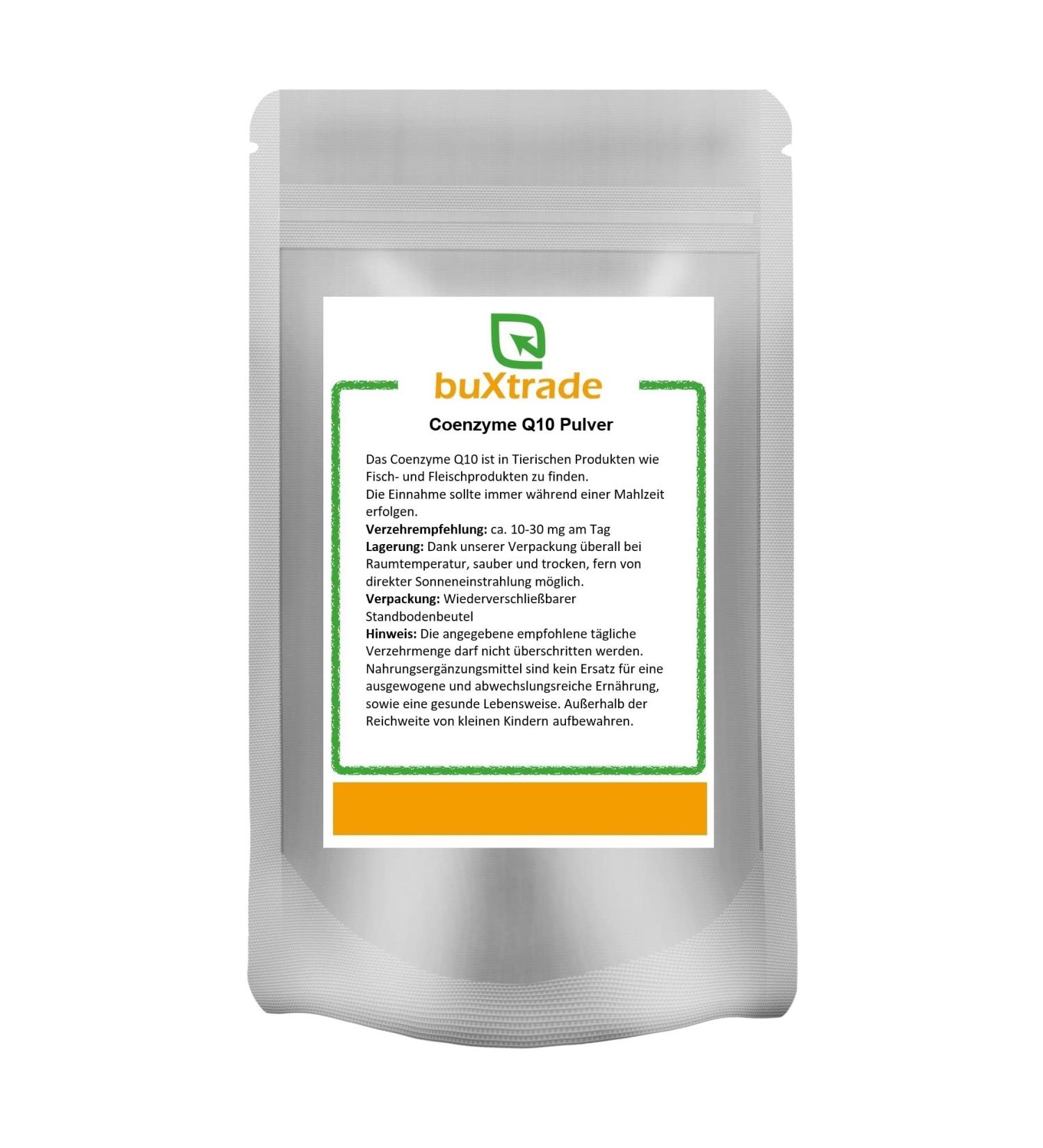 2x500g Coenzyme Q10 powder | Vegans | GMO Free | Buxtrade