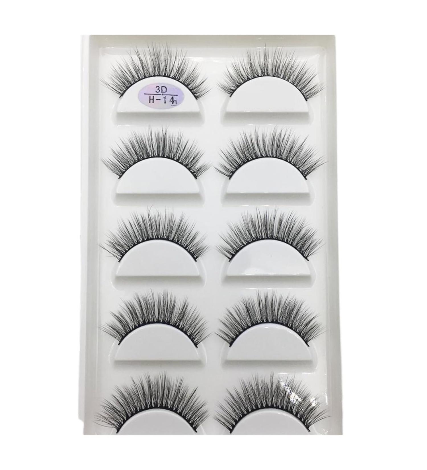 UAMOU 10/50 Boxes 5 Pairs 3D Mink False Eyelashes Hair Natural Cross Long Messy Makeup Fake Eye Lashes Extension Make Up Faux Cils Cheerfully (Color : 5Pairs H 14 Size : 50 Boxes 250Pairs) - Buy Online on GoSupps.com