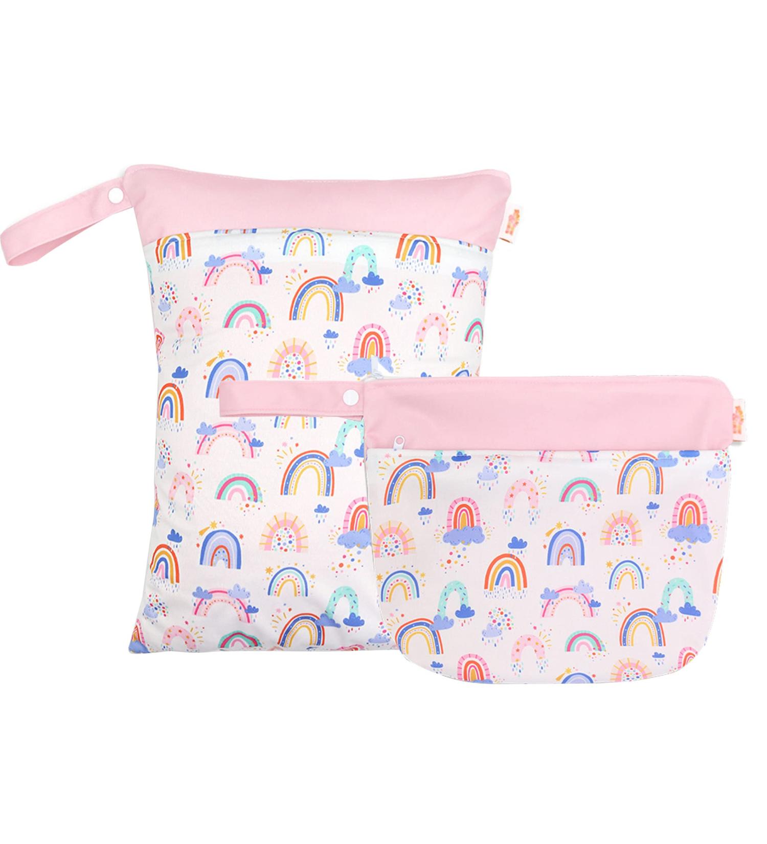 SEAUR Dry Wet Bag Set - Big Baby Diaper Bag for Kindergarten - Zippered Washable & Reusable - 2 Pieces (20x28cm & 30x40cm) - Ideal for Swimming & Gym - Buy Online on GoSupps.com