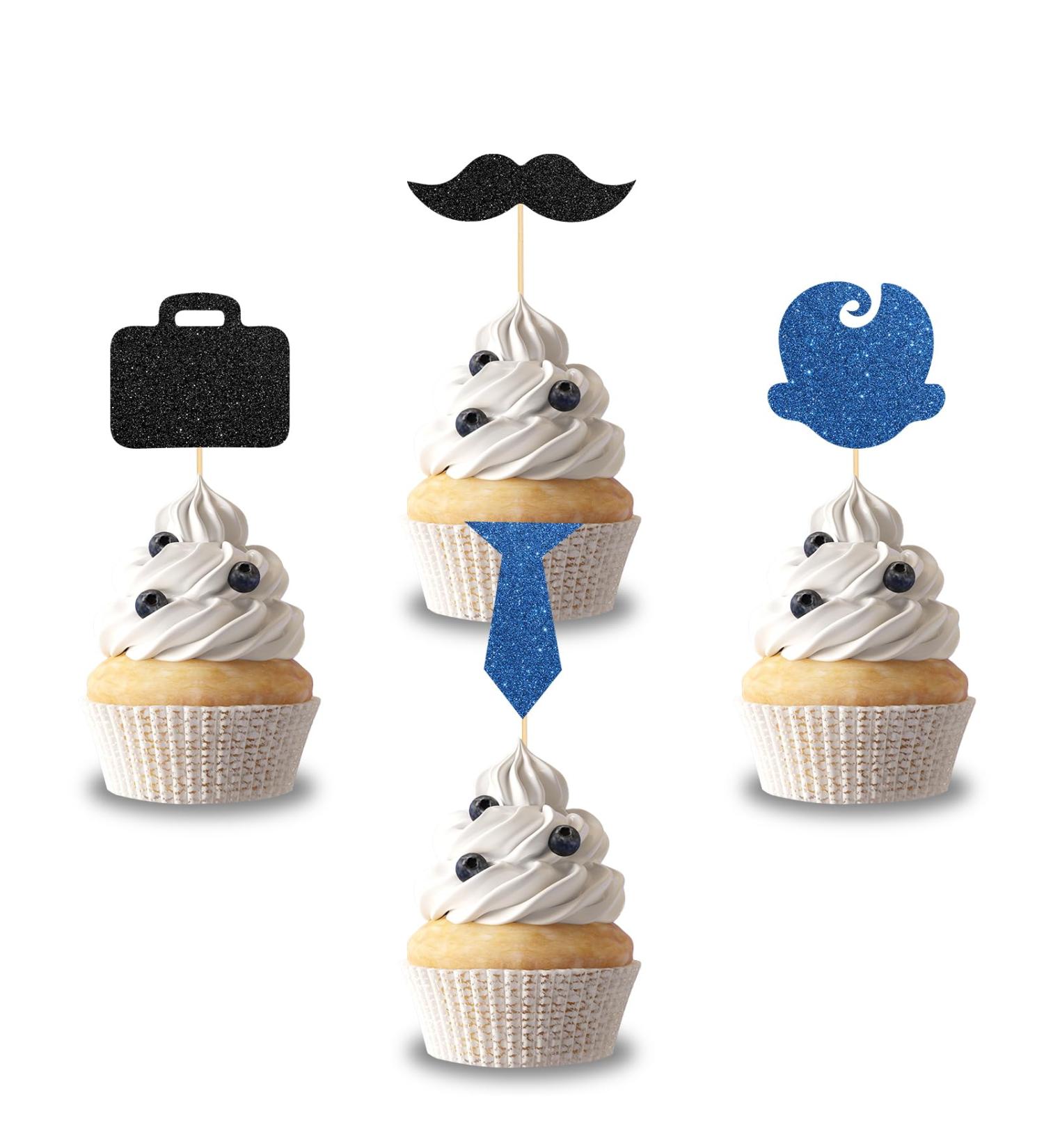 Helewilk 24 Pcs Boss Baby Cupcake Toppers Kids Boys Birthday Baby Shower Party Dessert Toothpicks Welcome Baby Boy 1st Birthday Party Decoration Food Sticks Cupcake Toppers - Buy Online on GoSupps.com
