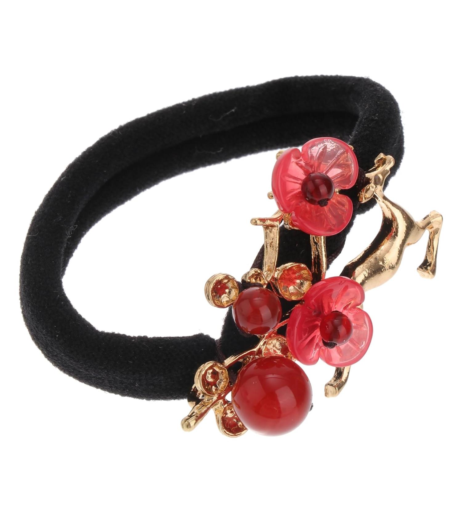Beavorty hair tie scrunchies for girls womans rings hair accessories for women girls ponytail rings hair bobbles scarfs for women Elk Petal Hair Scrunchies Practical Hair Scrunchies Hanfu - Buy Online on GoSupps.com