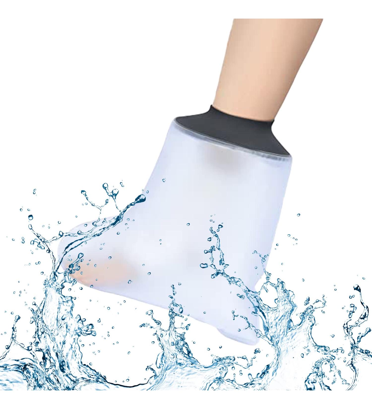 Waterproof Shower Foot Cast Cover - Adult Ankle Leg Bandage Protector for Broken Toe, Wound, Burns - Watertight Boot Bag - 33cm - Buy Online on GoSupps.com