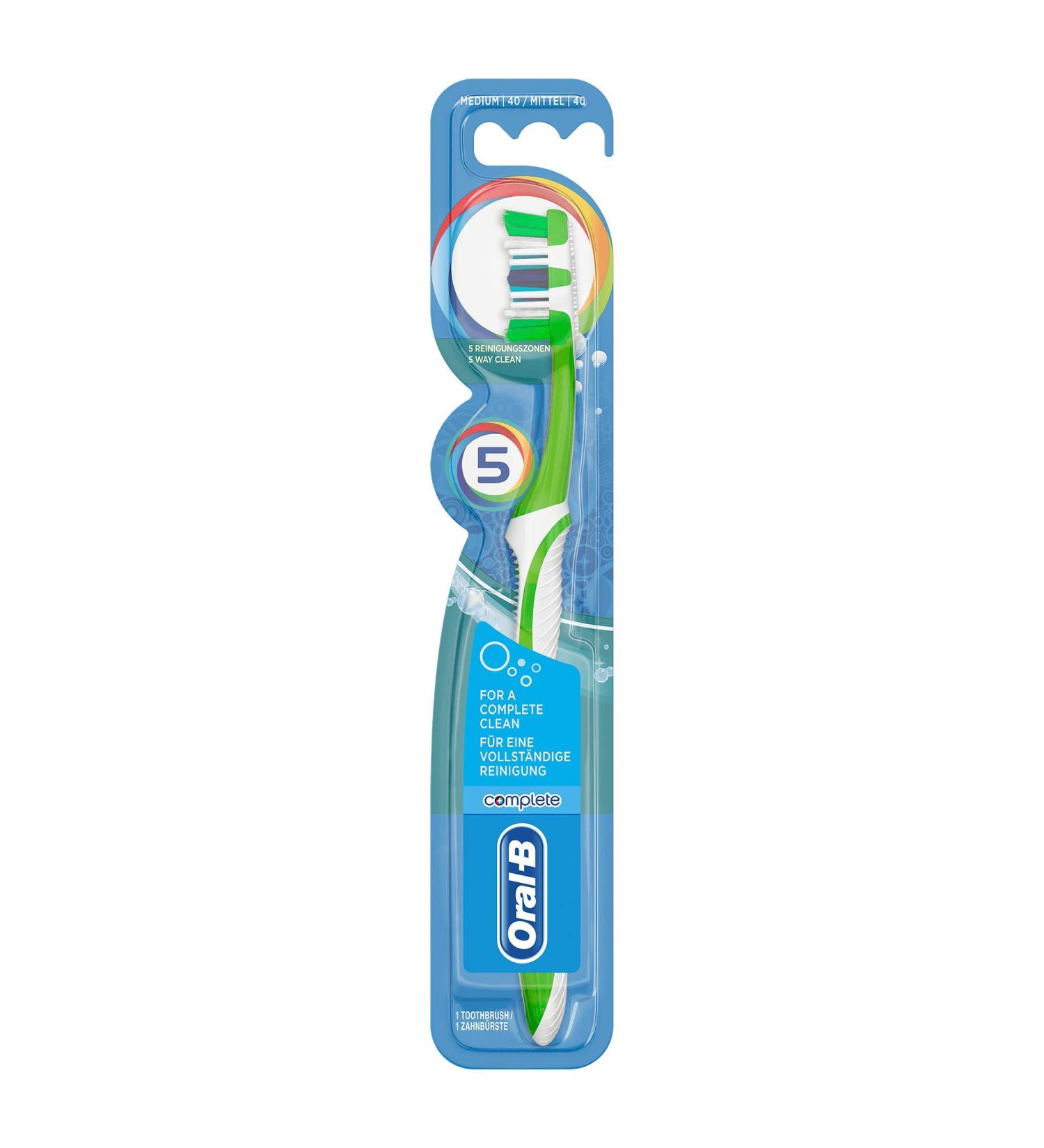 Oral-B Complete 5 Cleaning Zones Manual Toothbrush Medium 12 Pack (12 x 1 Piece)
