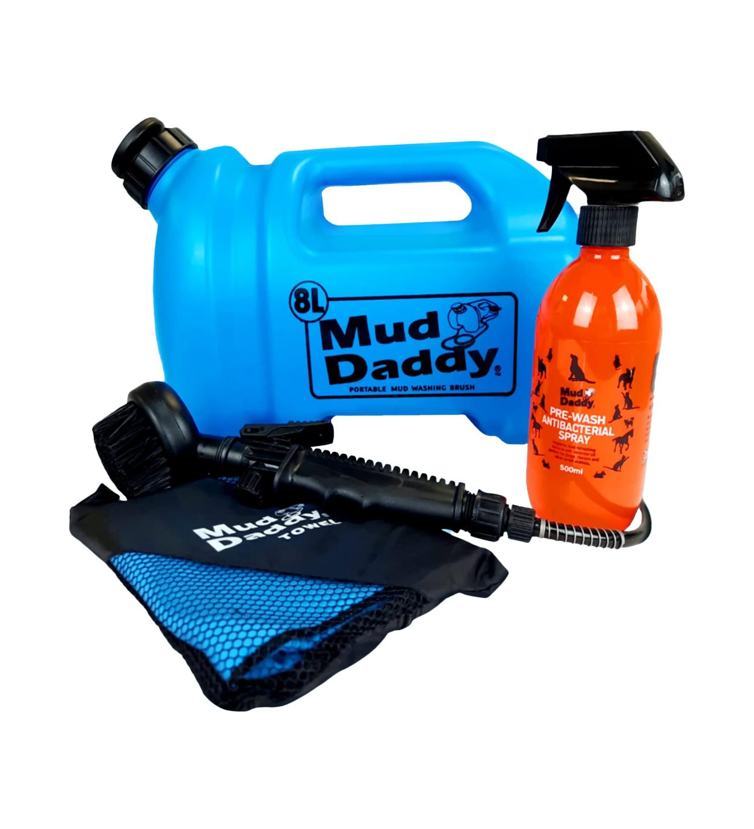 Mud Daddy Starter Bundle 8L Blue Portable Pet Washing Device - Pet Grooming Kit for Dogs, Horses, and Small Animals - Buy Online on GoSupps.com