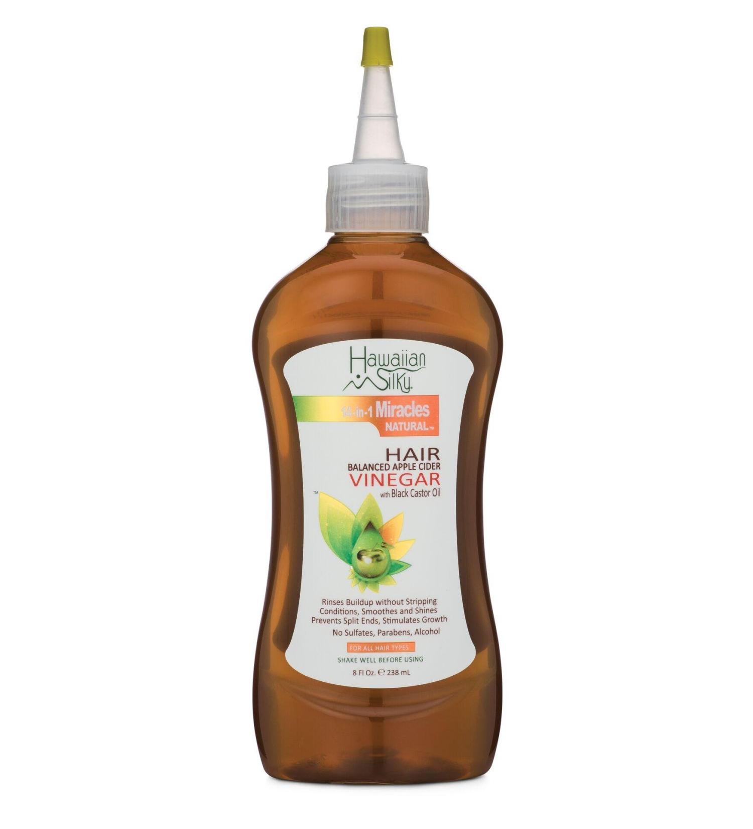 Hawaiian Silky 14-in-1 Miracles Apple Cider Vinegar with Black Castor Oil - 8 Fl Oz | International Shipping Available - Buy Online on GoSupps.com