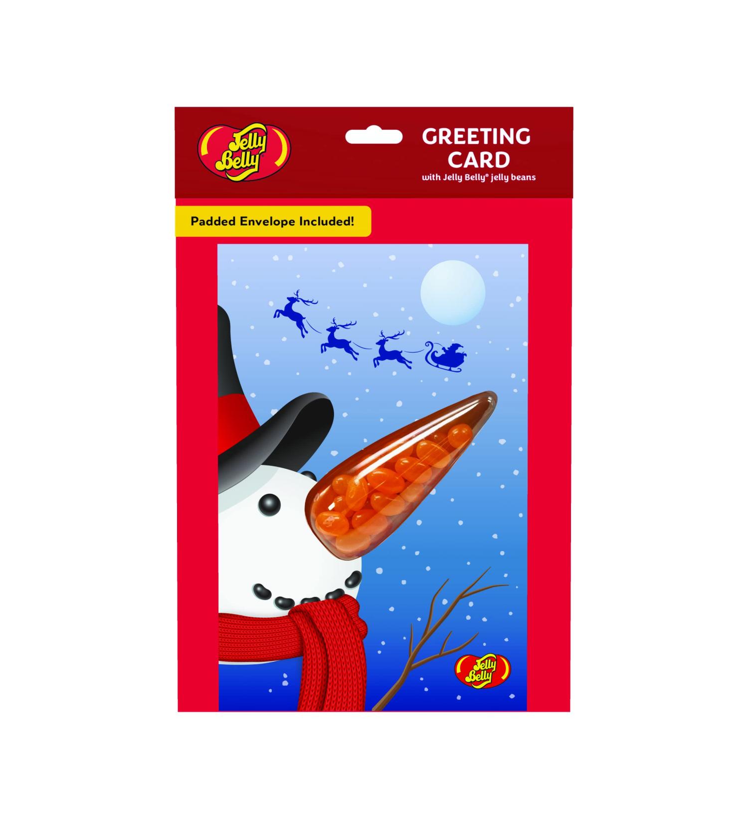 Jelly Belly - Snowman Greeting Card with Tangerine 28g x 12 - Buy Online on GoSupps.com