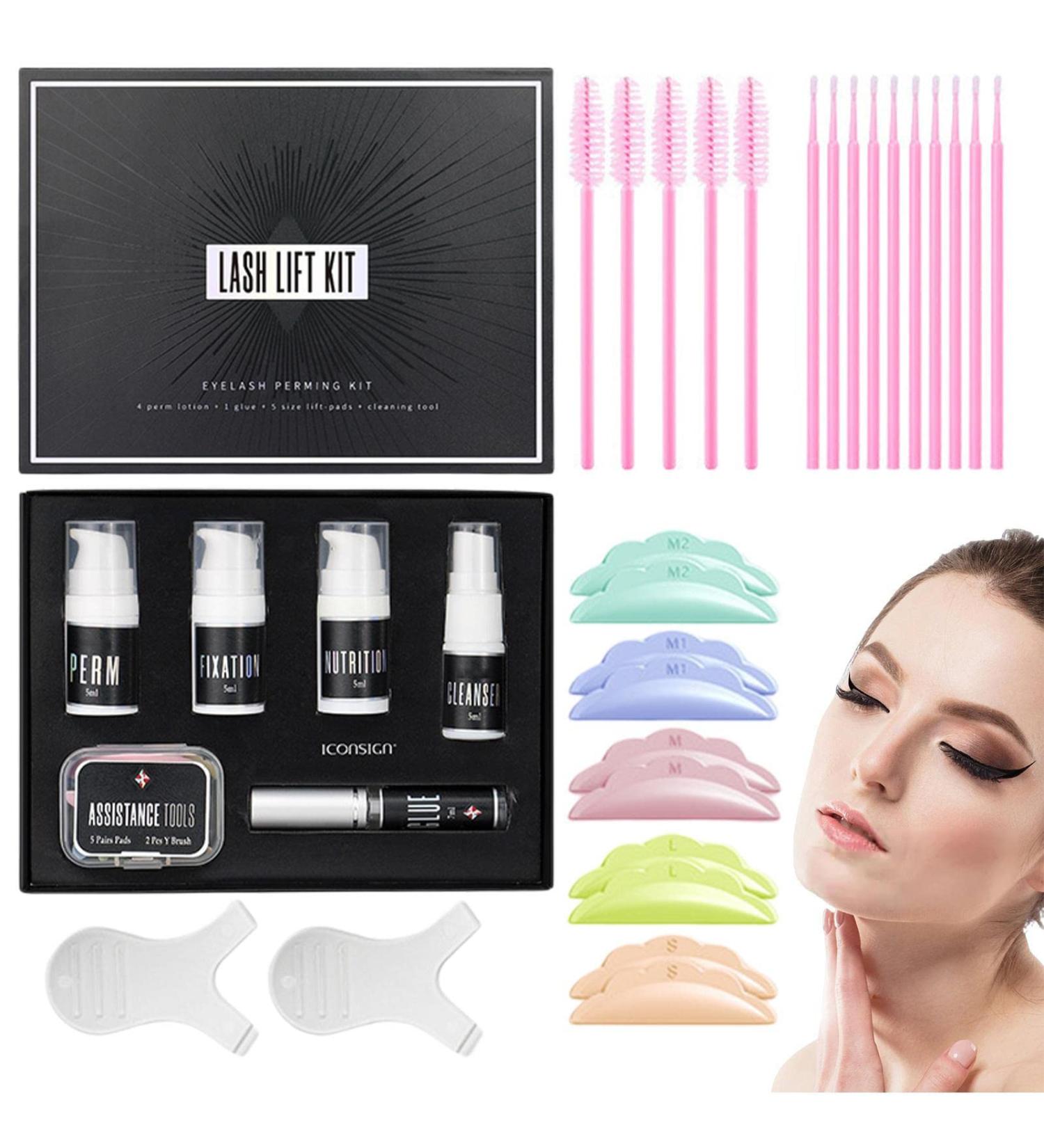 Eyebrow Perm Kit 2 in 1 Lash Lift Kit | Professional Lift for Trendy Fuller Brow Look and Curled Lashes. Puchen - Buy Online on GoSupps.com