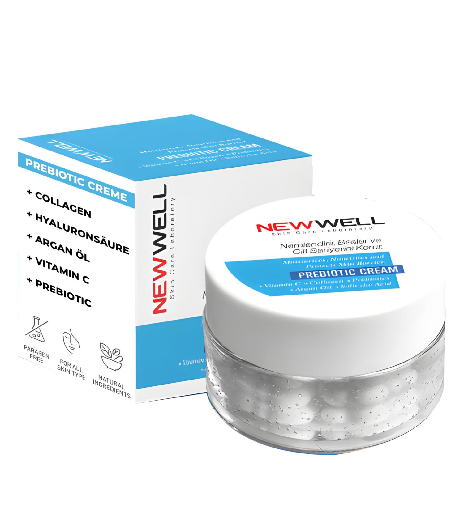 Prebiotic Moisturizer Cream | Vitamin C Collagen & Argan Oil for Skin Protection | 1.69 fl. Oz - Buy Online - Buy Online on GoSupps.com