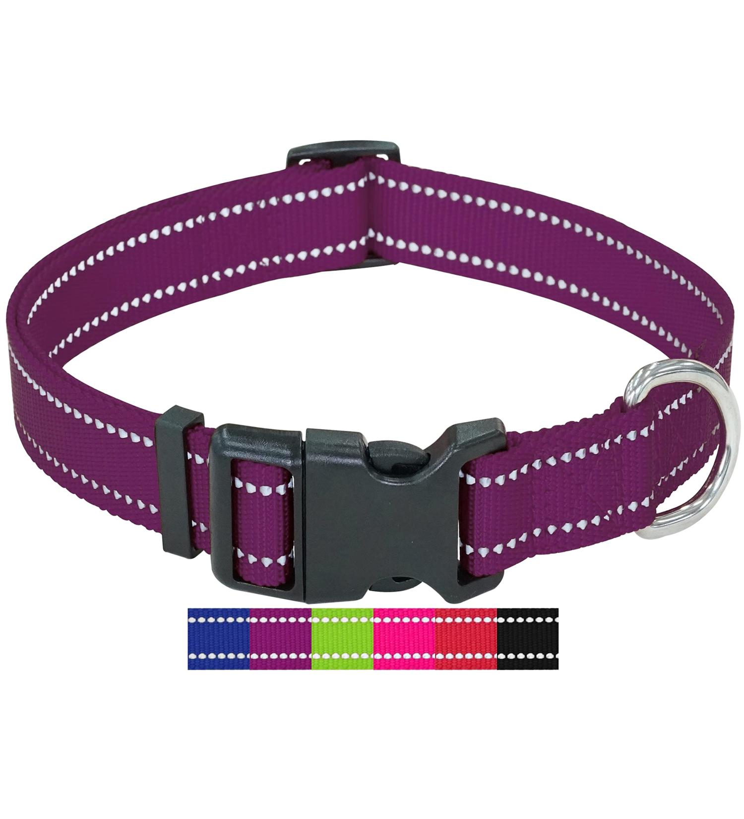 Buy Dey Premium Reflective Dog Collar - Adjustable Nylon for Small & Large Dogs - Multiple Colors & Sizes - Purple S (1.5 x 27-37 cm) - Durable & Stylish Cat & Puppy Neck Strap - Buy Online on GoSupps.com