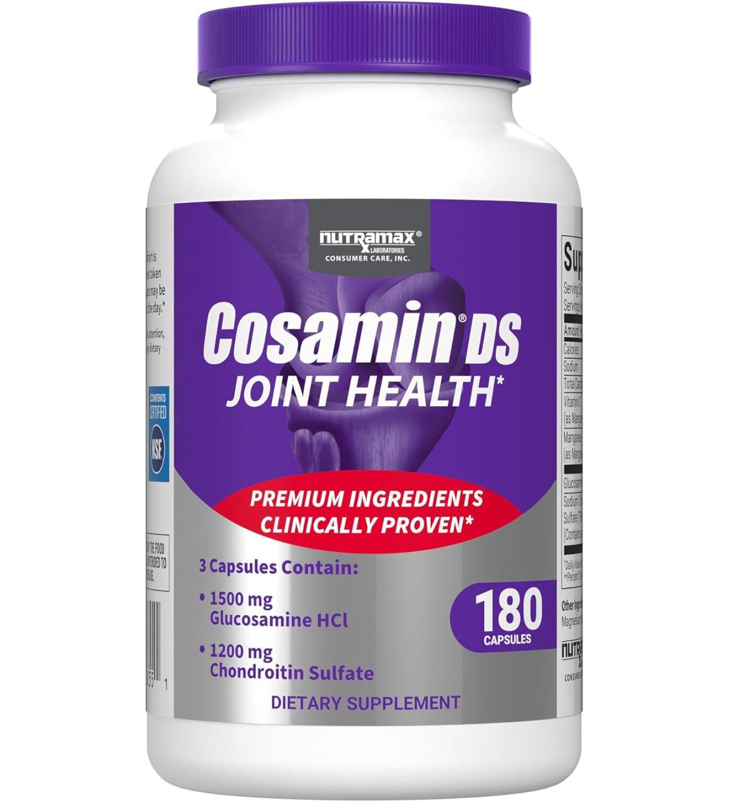 Cosamin DS Joint Health Supplement - 180 Capsules for Men & Women | Glucosamine & Chondroitin Formula - Buy Online on GoSupps.com