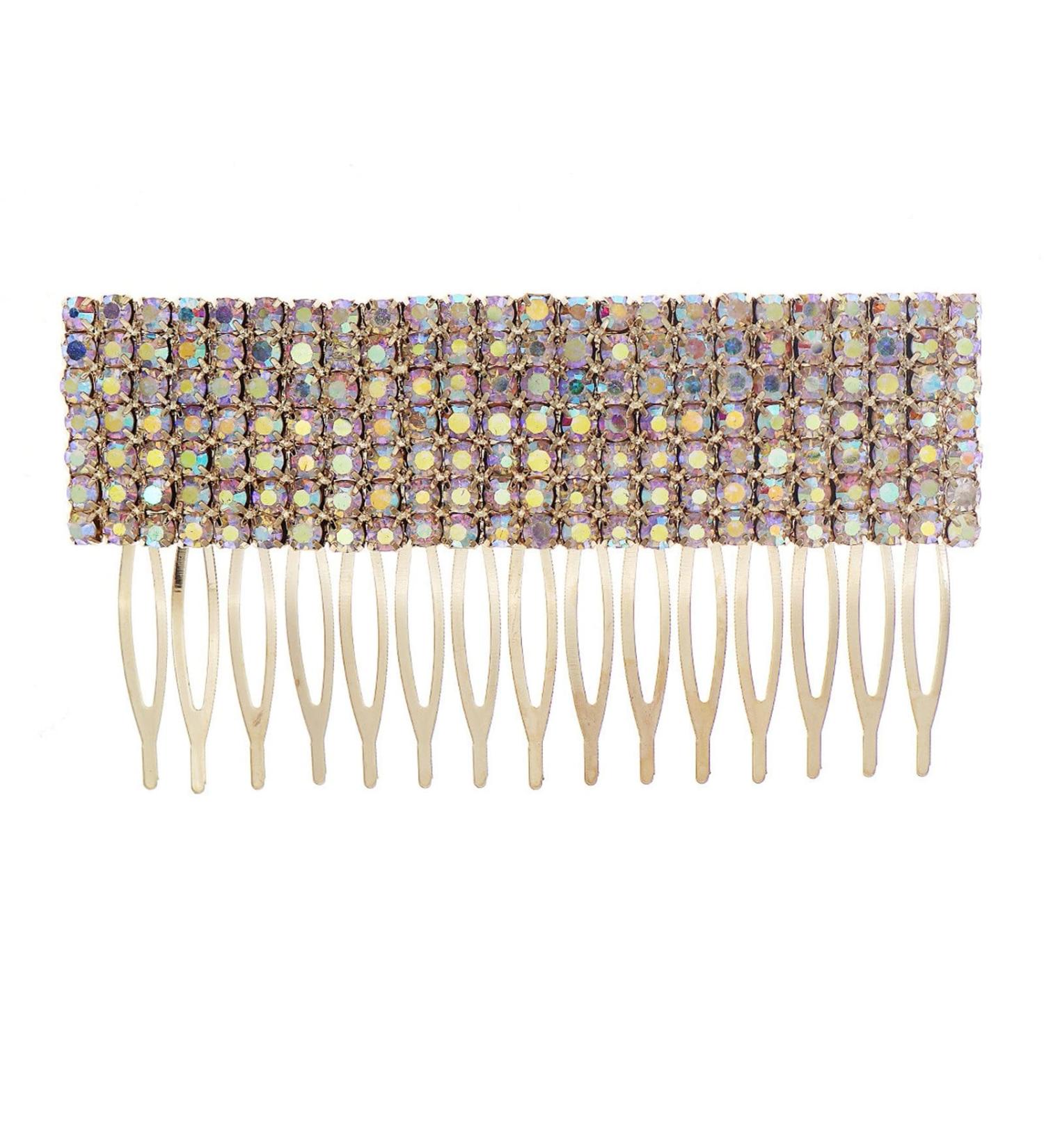 Bridal Wedding Hair Comb Bridal Hair Simple Hair Comb Performances Headdress Hair Plug Comb for Women and Girls 9x5cm Gold - Buy Online on GoSupps.com