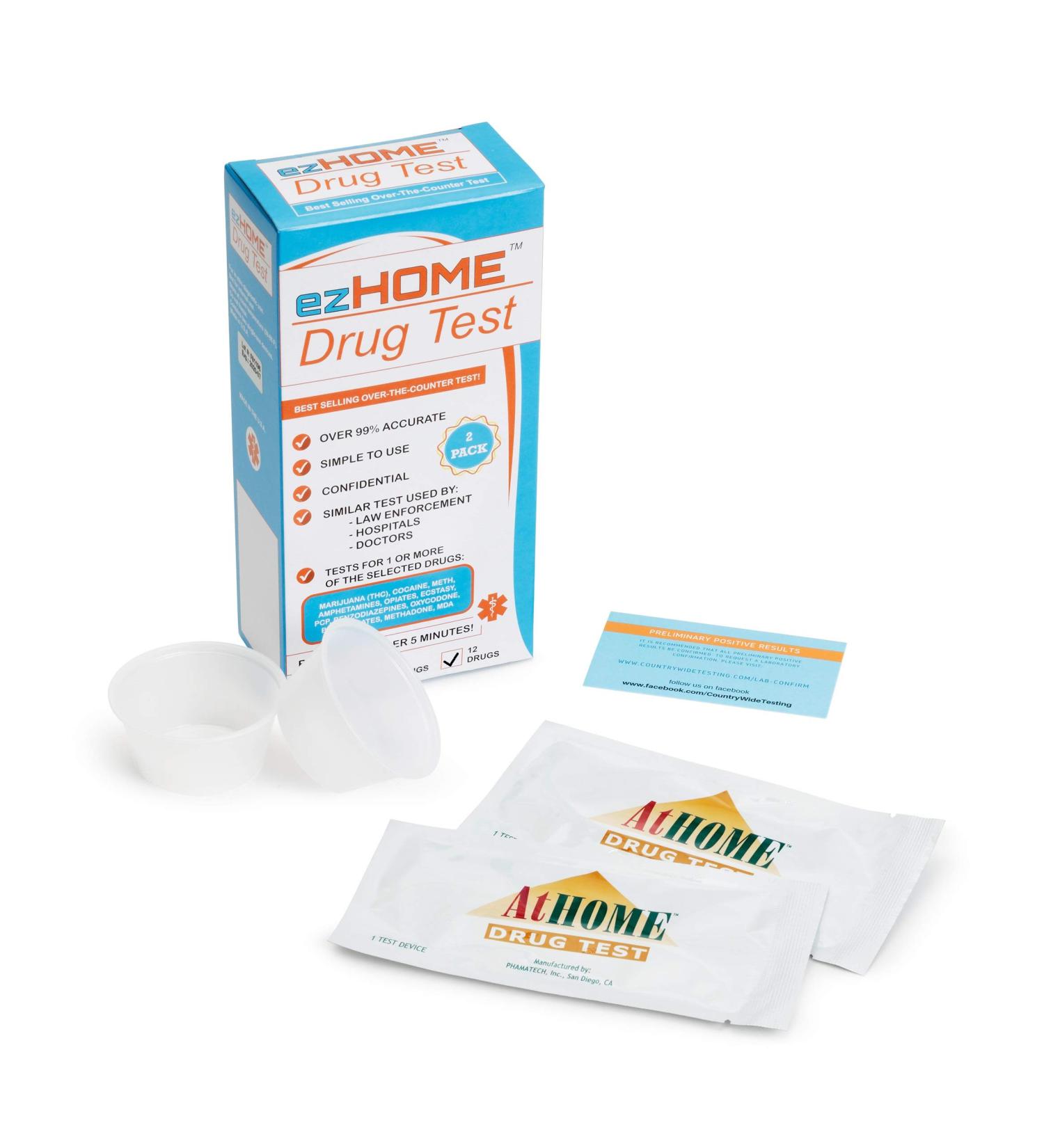 ezHome 12 Panel Urine Drug Test - USA Made for Accurate Testing - Buy Online on GoSupps.com