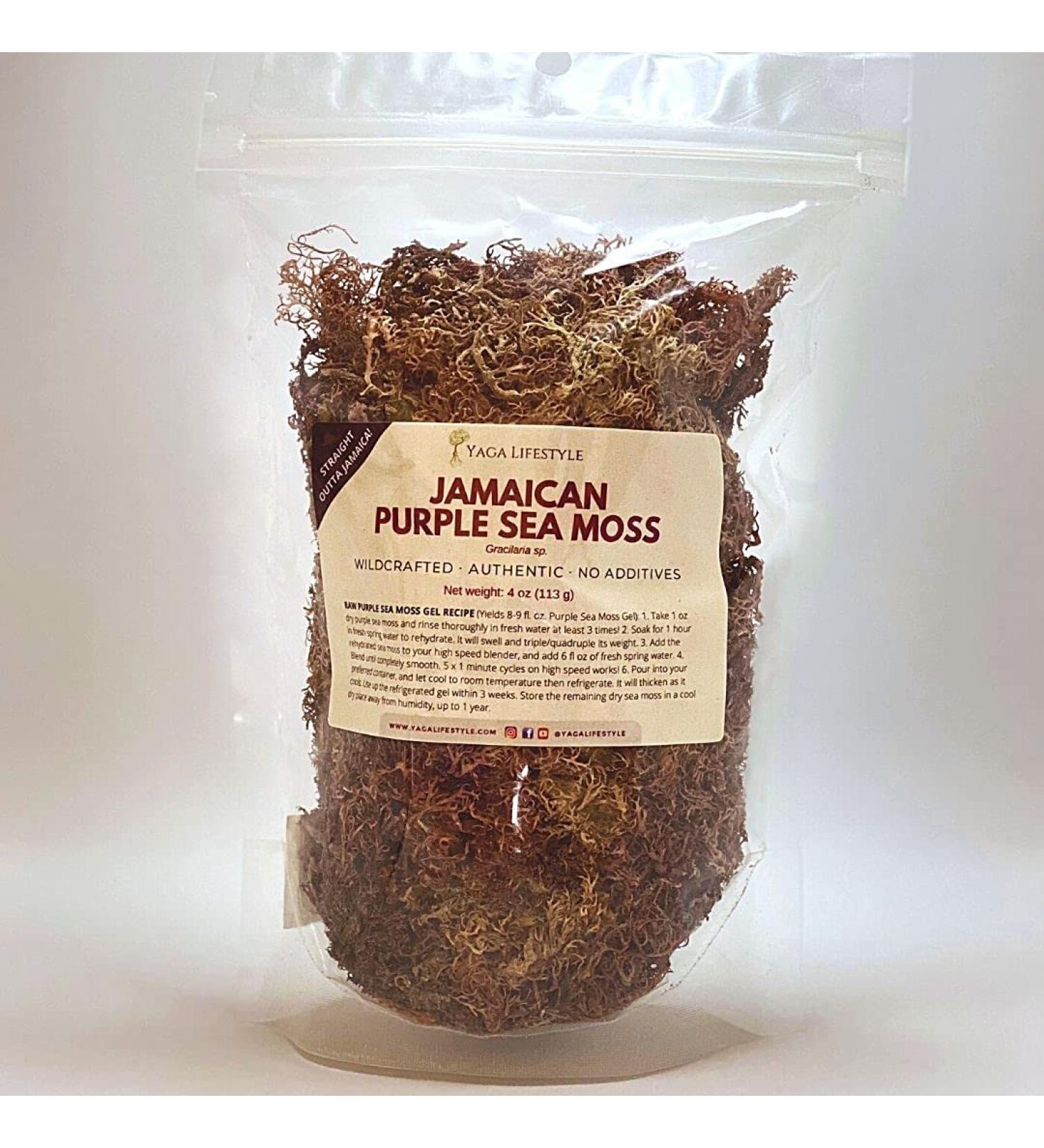 Jamaican Purple Sea Moss Irish Moss Wildcrafted Dr. Sebi Alkaline - Buy Online on GoSupps.com