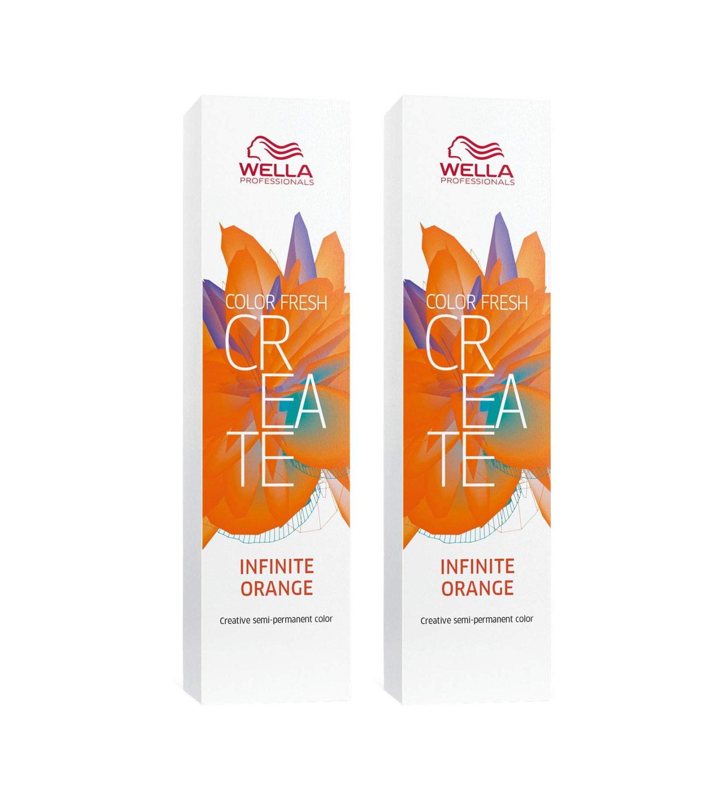 Pack of 2 Wella Color Fresh Create direct dye Infinite Orange 60 ml