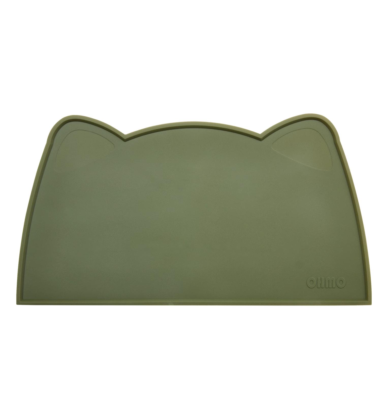 Ohmo Non-Slip Bowl Pad for Small Dogs & Cats | Waterproof Silicone Feed Pad - Camouflage Green (52x30cm) - Buy Online on GoSupps.com