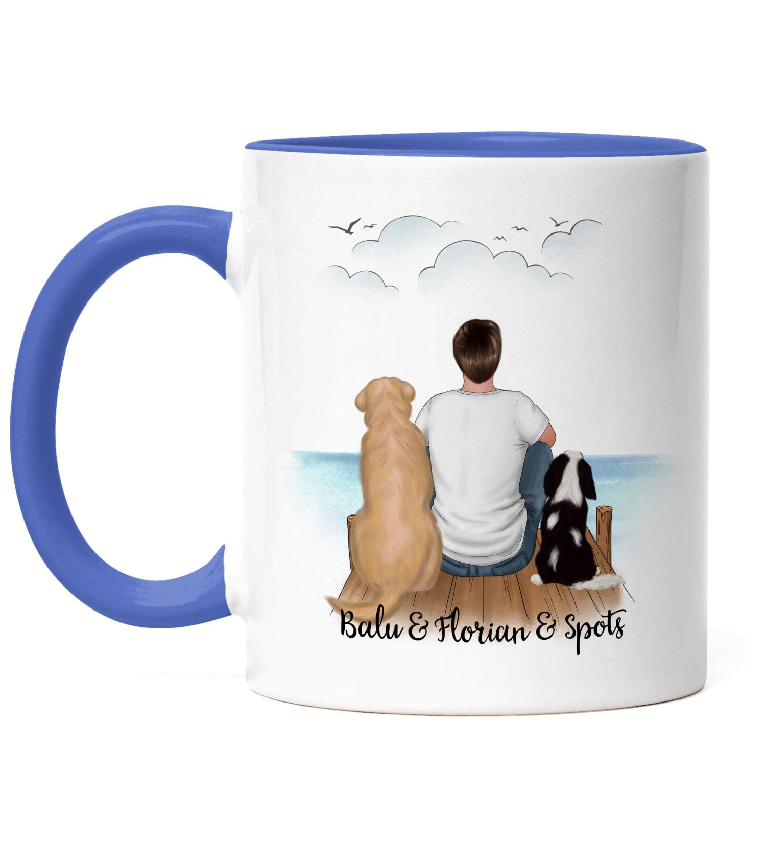 Personalized Kiddle-Design Dog Dad Mug - Blue Dog Owner Gift | Perfect for Dog Lovers & Pet Fans - Buy Online on GoSupps.com