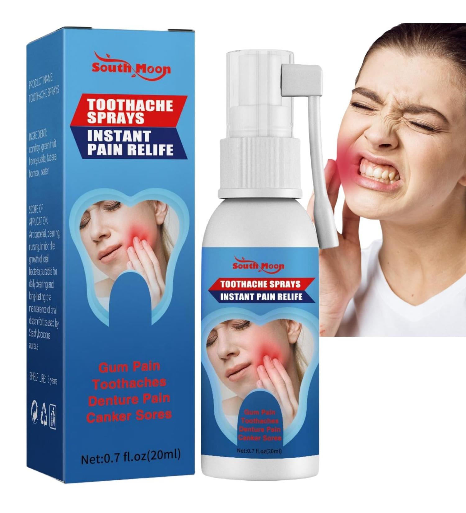 Toothache Relieving Spray Toothache Pain Relief for Adult Portable Oral Spray Rapid Relief Dental Spray Instant Teeth Treatment Relief Toothache Sprays Oral Care Freshen Breath and Improve Oral Health - Buy Online on GoSupps.com