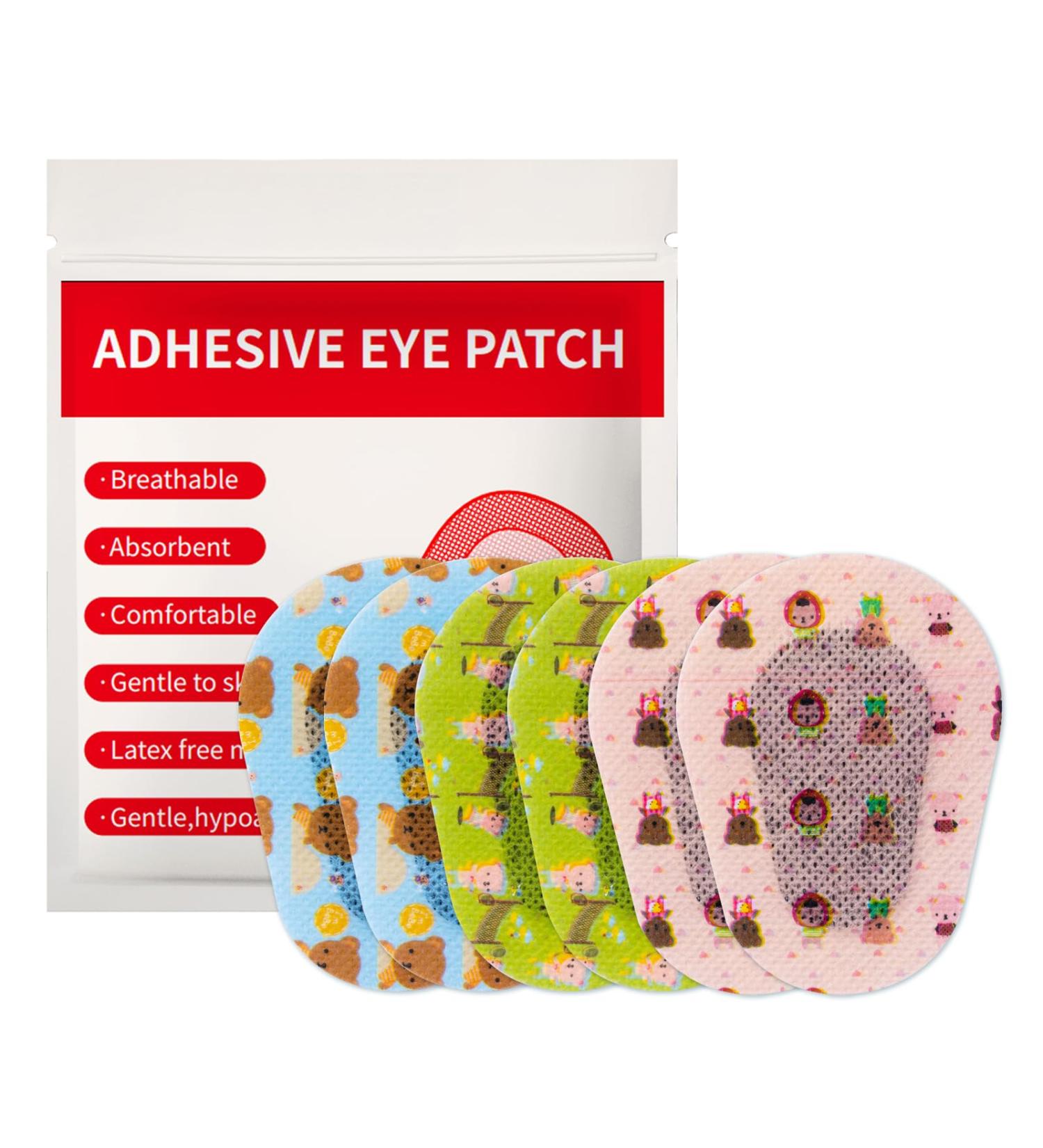 180pcs Kids Adhesive Eye Patches - Cute Disposable Eye Pads for Amblyopia & Lazy Eye | 3 Designs - Buy Online on GoSupps.com