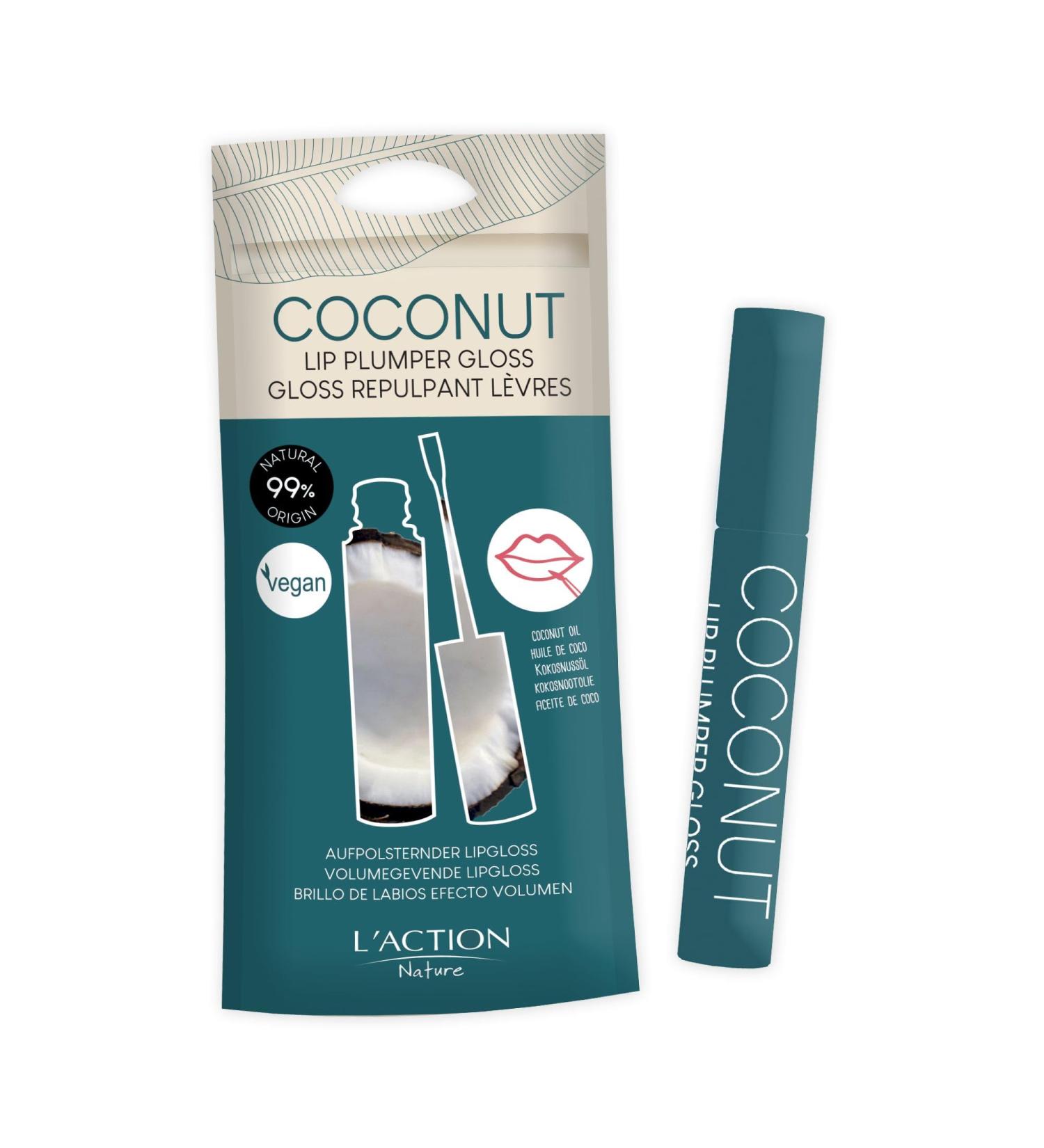 L Action Paris Lip Plumper Gloss Natural Oligopeptide Lip Gloss for Fuller Lips Long-Lasting Clear Shine 10ml International Shipping - Buy Online on GoSupps.com