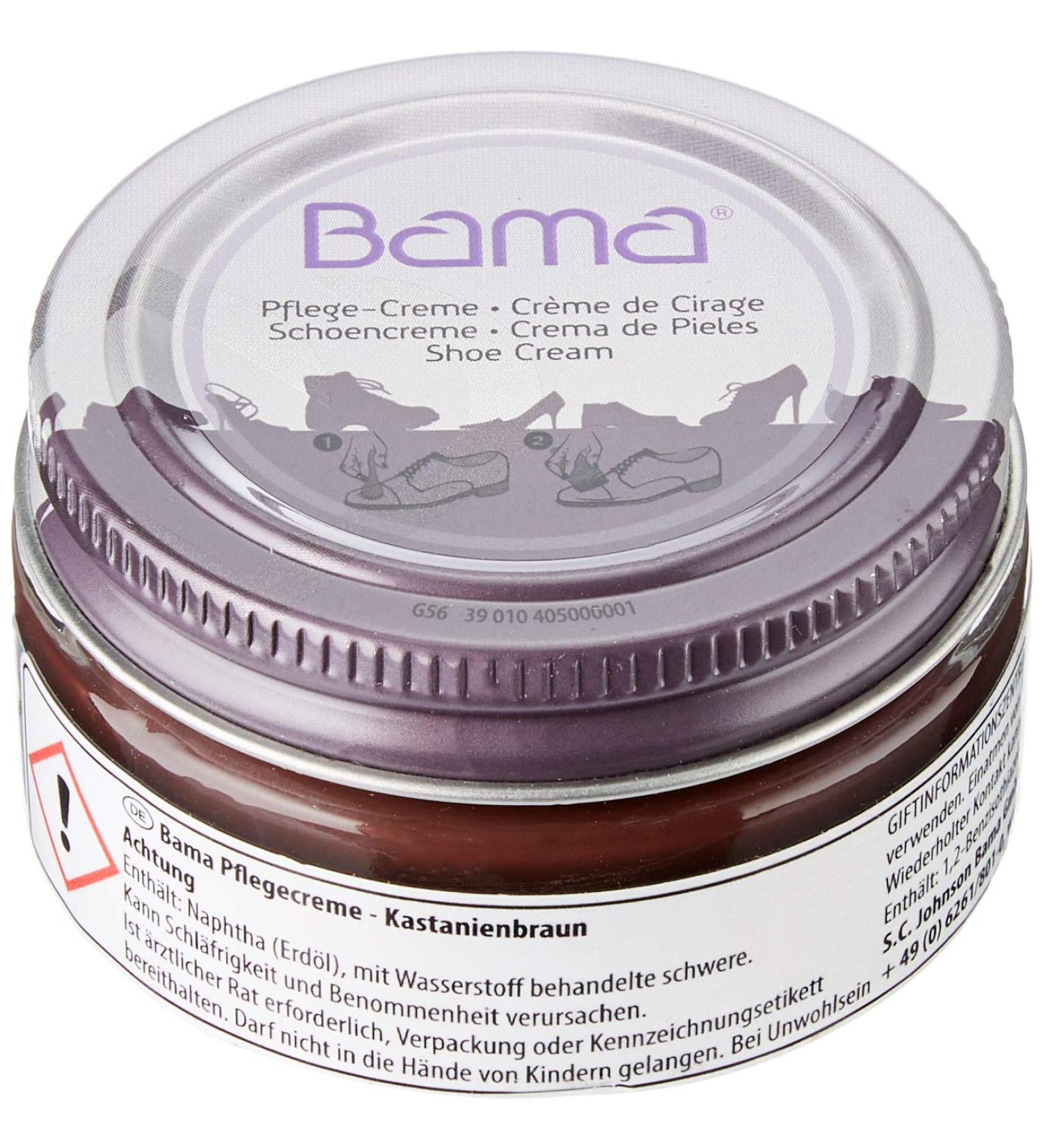 Bama Care cream jar for smooth leather Kastanienbraun - Buy Online on GoSupps.com