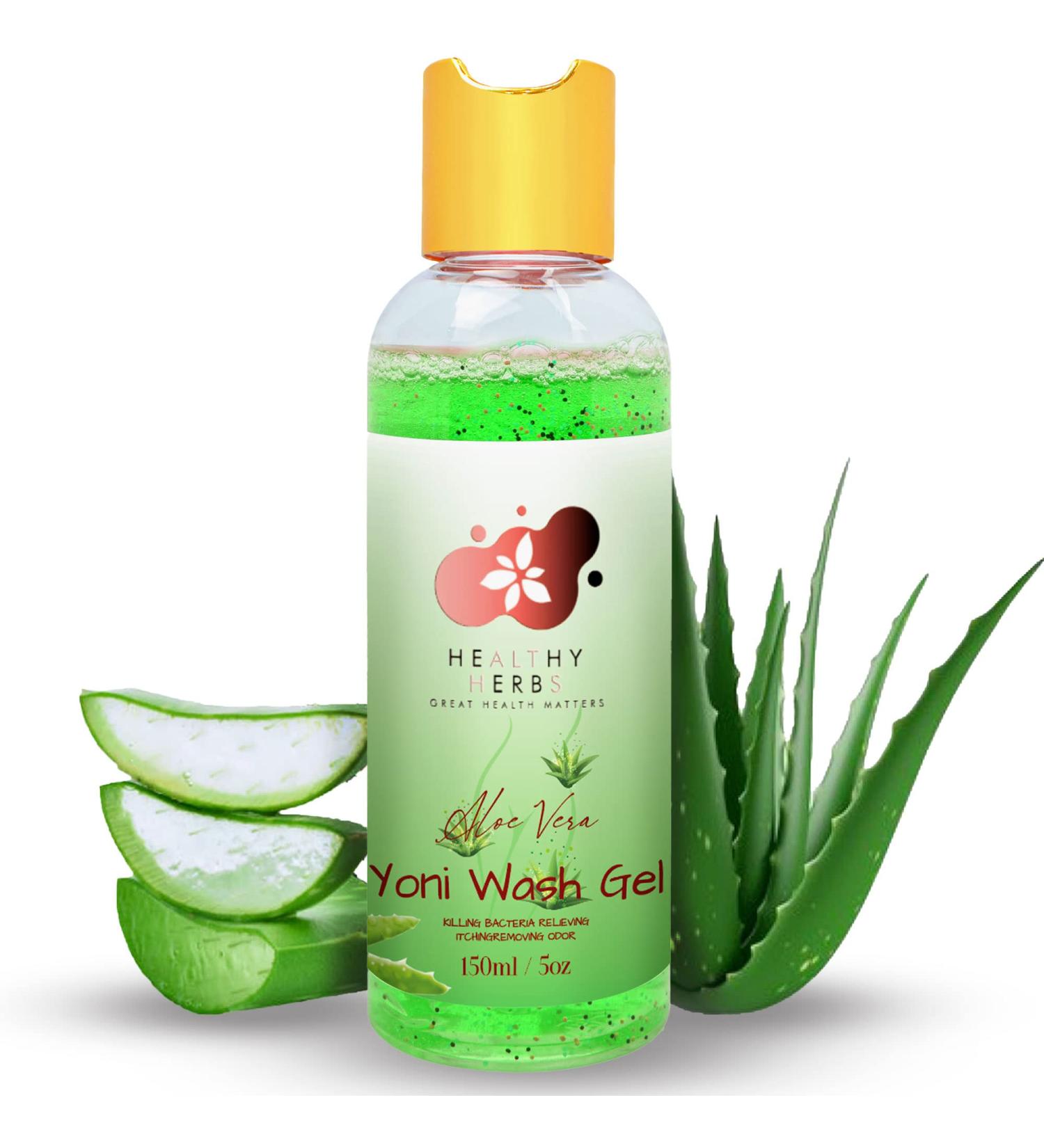 Yoni Feminine Care Gel Wash (5 oz) - pH Balanced Hygiene Odor Cleanse for Menstrual Support - Soothes Itching and Burning - Natural Blend with Aloe Vera - Buy Online on GoSupps.com