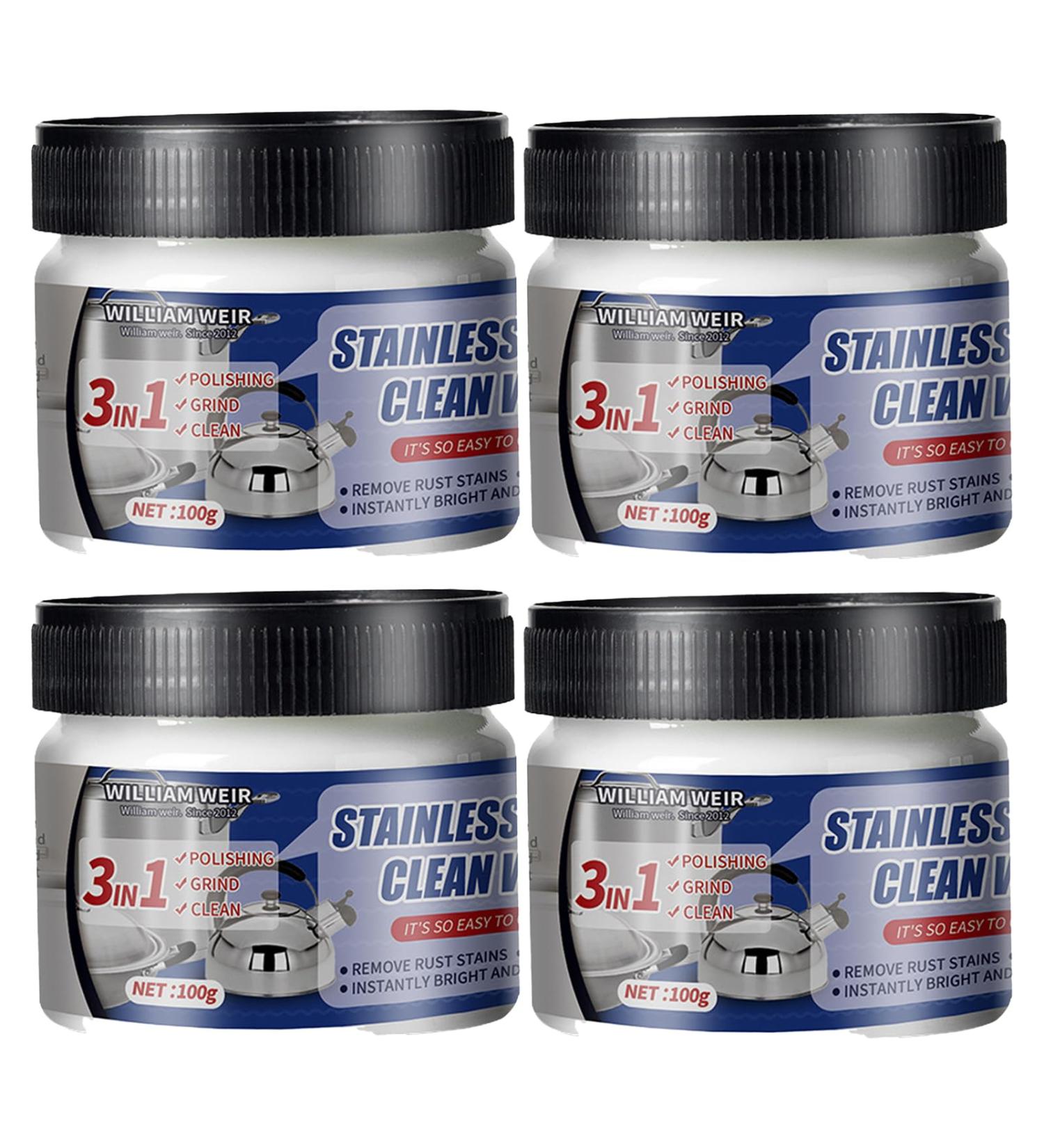 Metal Polish Cream Scratch Remover and Cleaner Stainless Steel Cleaning Wax Stain Removal Multifunctional Rust Remover for Stainless Steel Aluminum Brass Copper Gold Long Lasting Shine 400g - Buy Online on GoSupps.com