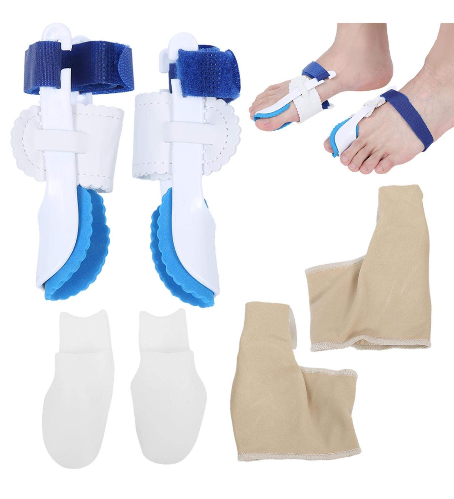 Bunion Splint Set - Hallux Valgus Corrector & Toe Separator for Foot Care | 6pcs Bunion Protector Cushions for Orthopedic Pain Relief - Buy Online on GoSupps.com